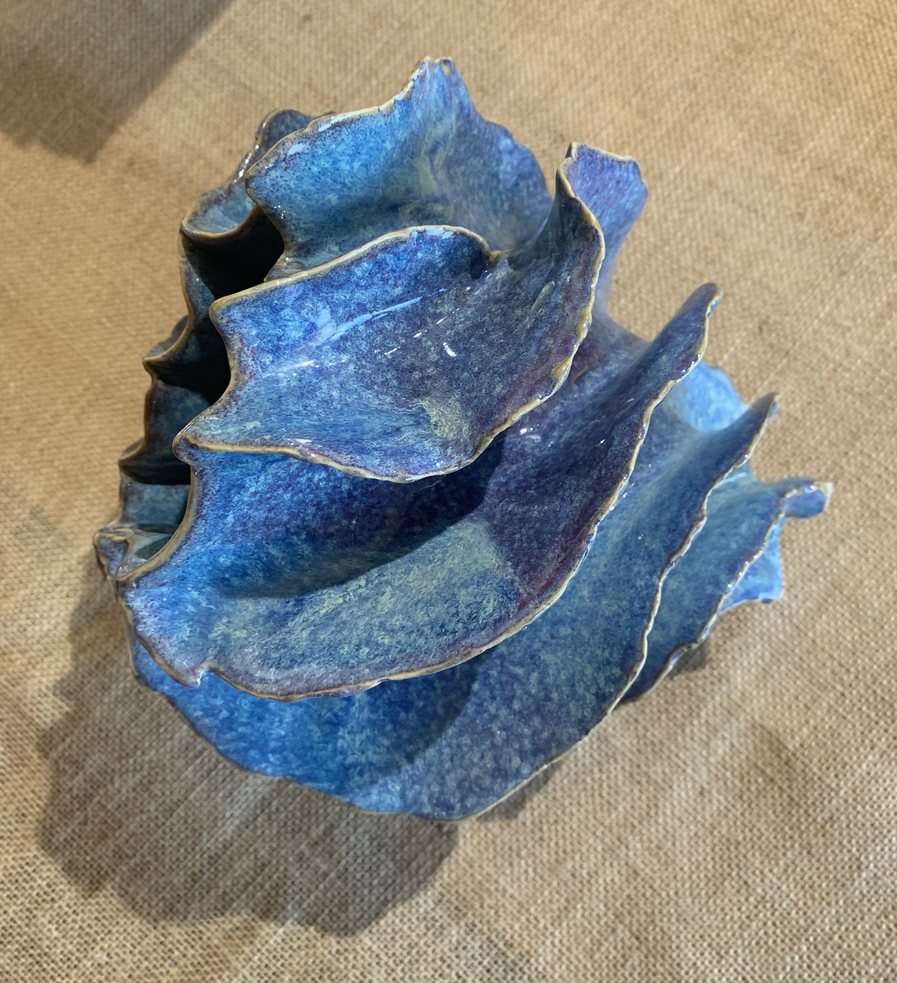 Abstract Sculpture Blue Seapod adrienne fierman