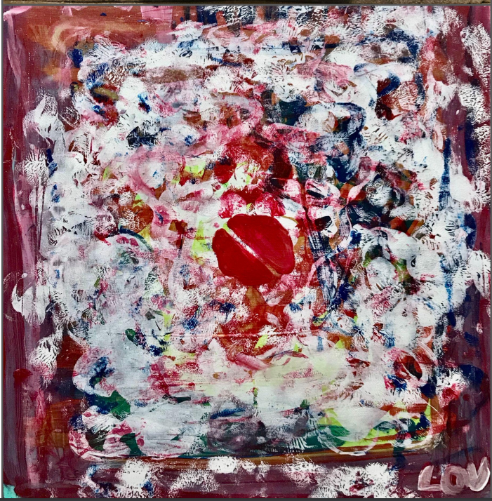 Abstract Contemporary 'L.O.V.E.' - Acrylic on canvas, varnish Elena Suprema
