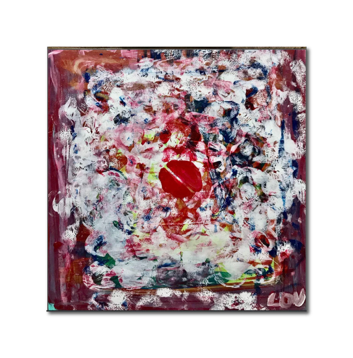 Abstract Contemporary 'L.O.V.E.' - Acrylic on canvas, varnish Elena Suprema