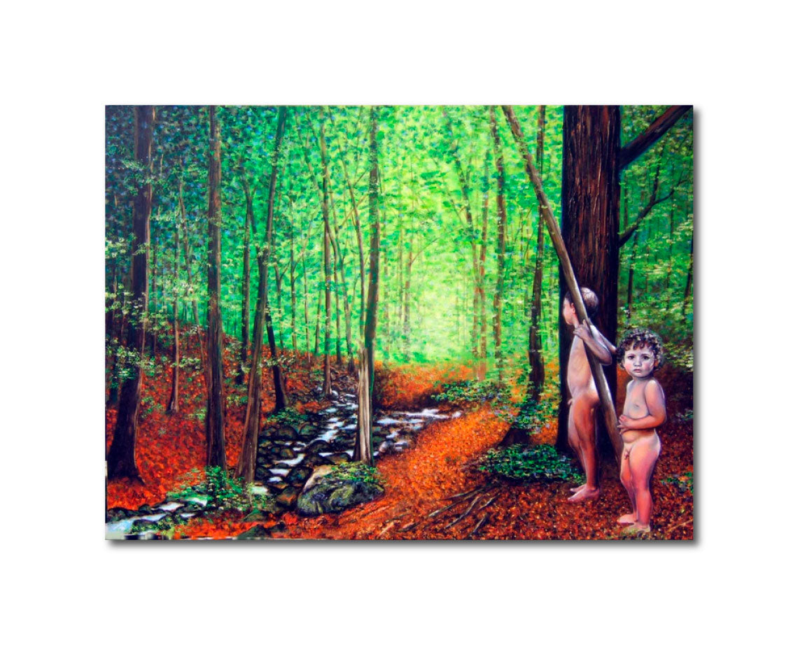 'L'ENVERS VERT' - Acrylic on Wood Aldéhy
