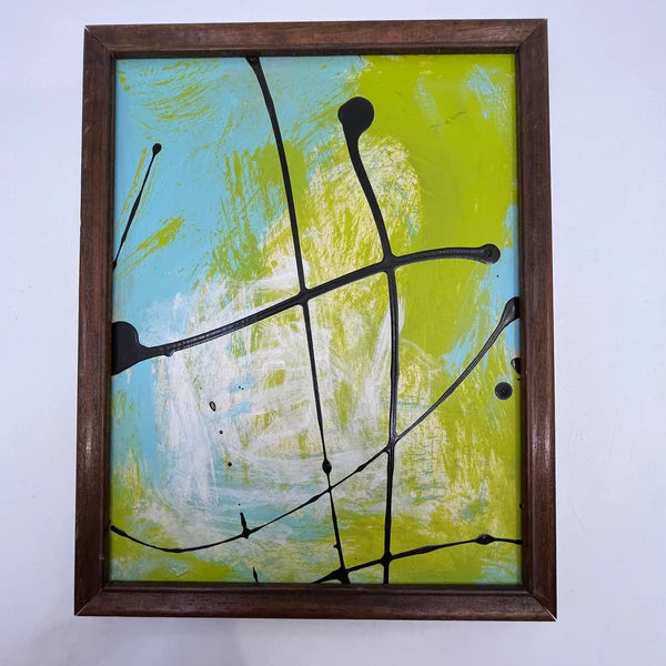 Acrylic 'LIME BREEZE' - Acrylic on Glass Sam Lewis