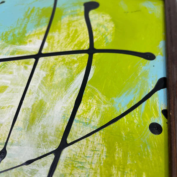 Acrylic 'LIME BREEZE' - Acrylic on Glass Sam Lewis