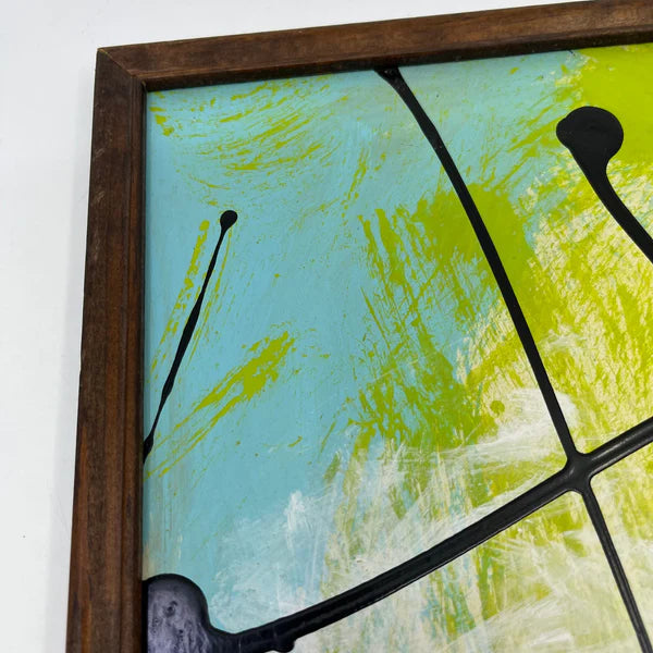 Acrylic 'LIME BREEZE' - Acrylic on Glass Sam Lewis