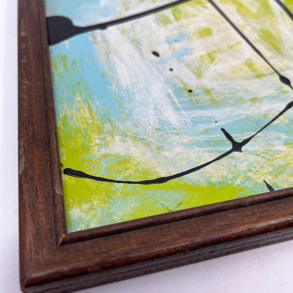 Acrylic 'LIME BREEZE' - Acrylic on Glass Sam Lewis