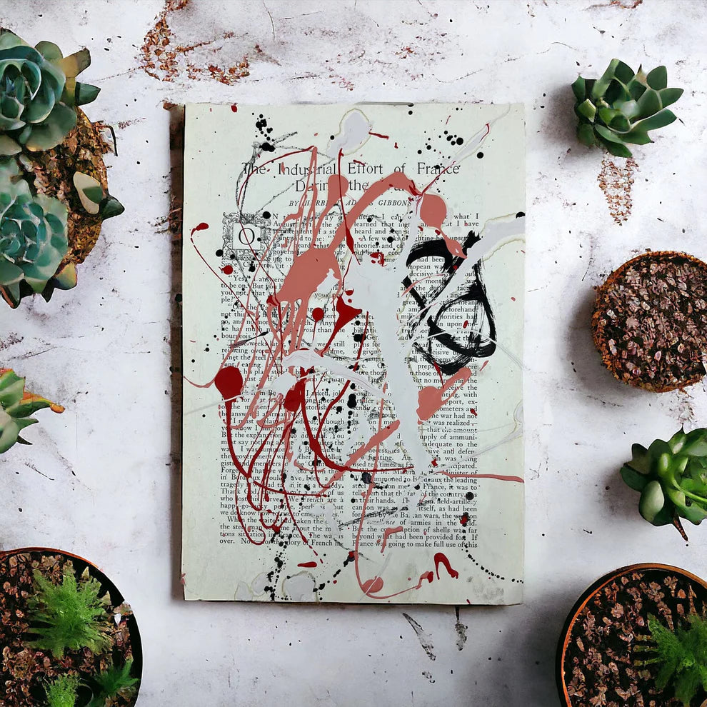 Abstract Mixed Media Painting 'LOVE STORIES SIGNED #24' - Mixed Media Abstract Art Painting Sam Lewis