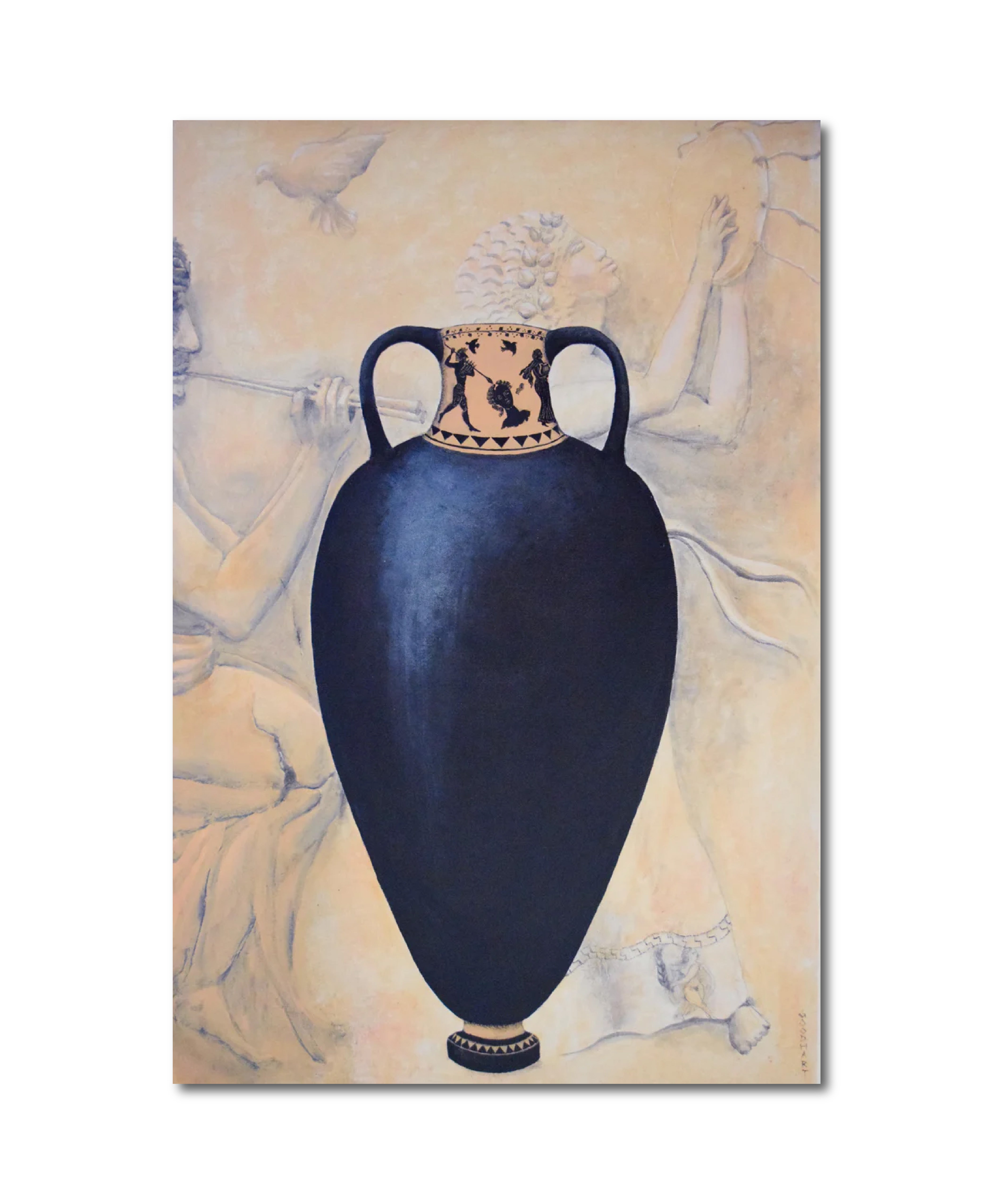 Figurative Oil 'MUSICIANS AND BIRDS' - Oil on Canvas Laurie Goodhart