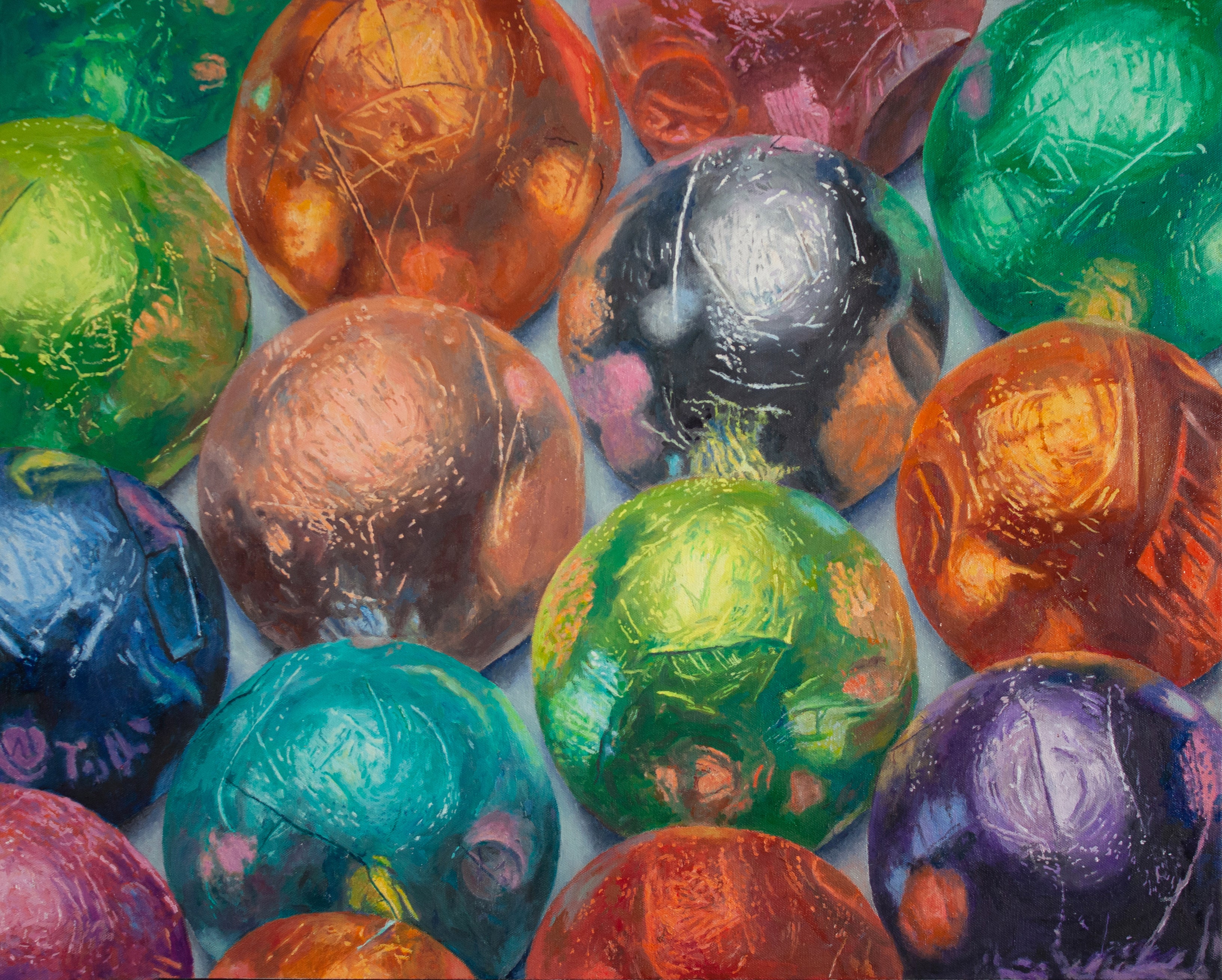 Contemporary Oil 'MANY CHOCOLATES' Douglas Newton