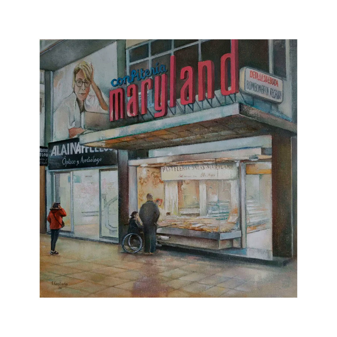 Figurative Oil Painting 'MARYLAND CAKE SHOP' Tomas Castano
