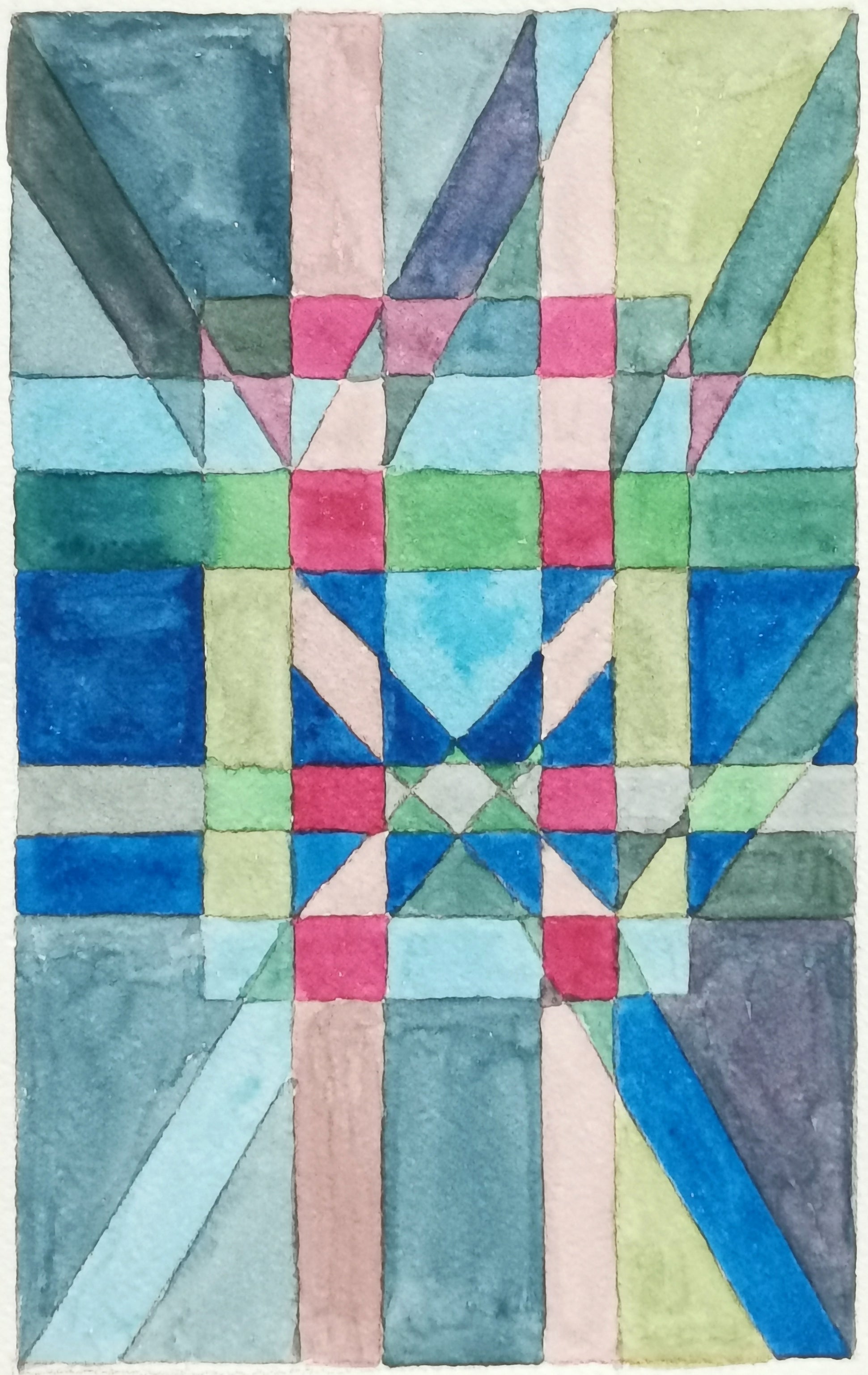 Watercolor 'WEIGHTINGS IN THE SYSTEM 7' - Watercolor on Paper Miika Nyyssonen