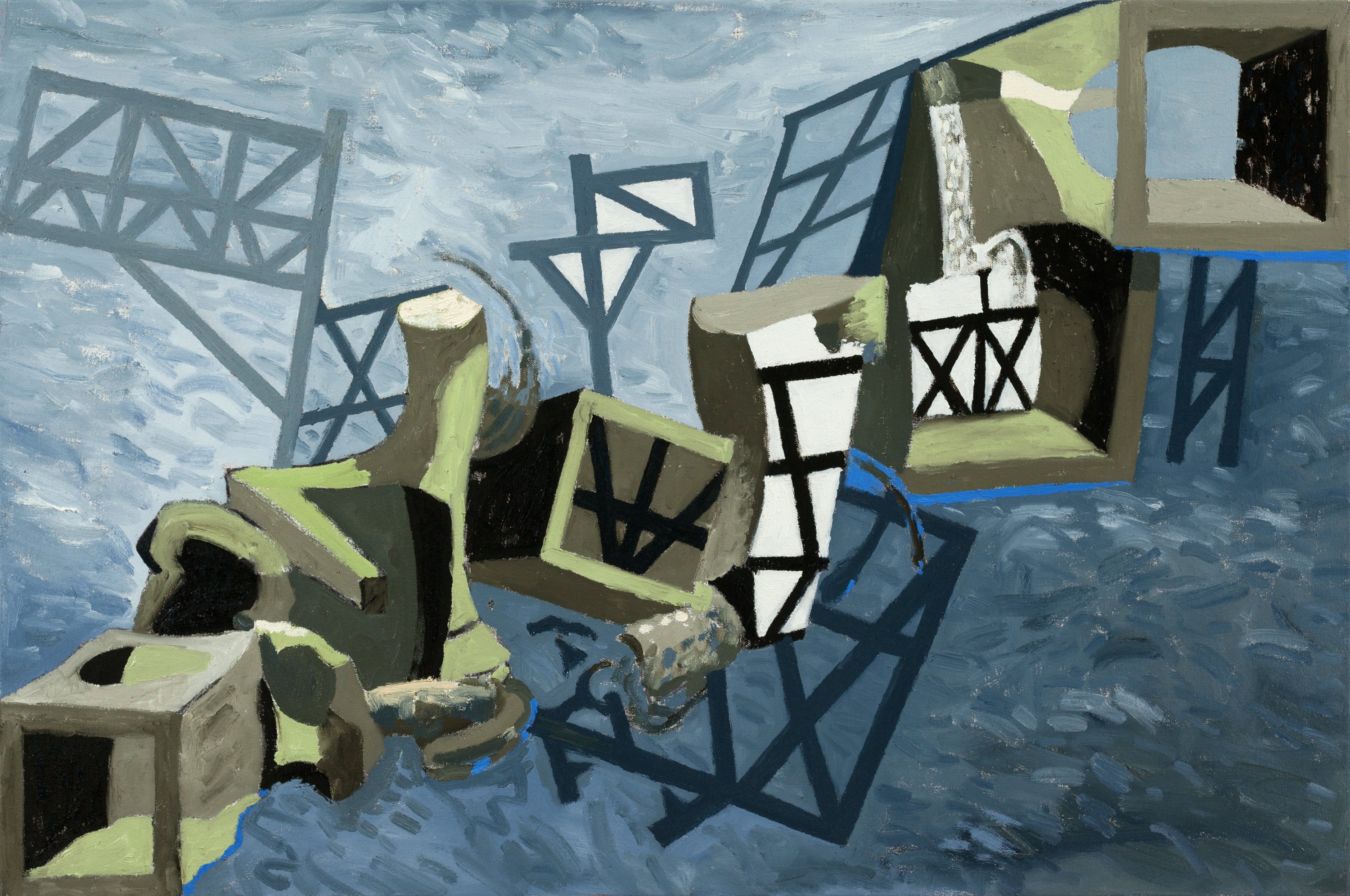 Abstract Contemporary Geometric 'BIG COLOR 13' - Oil on Canvas Miika Nyyssonen