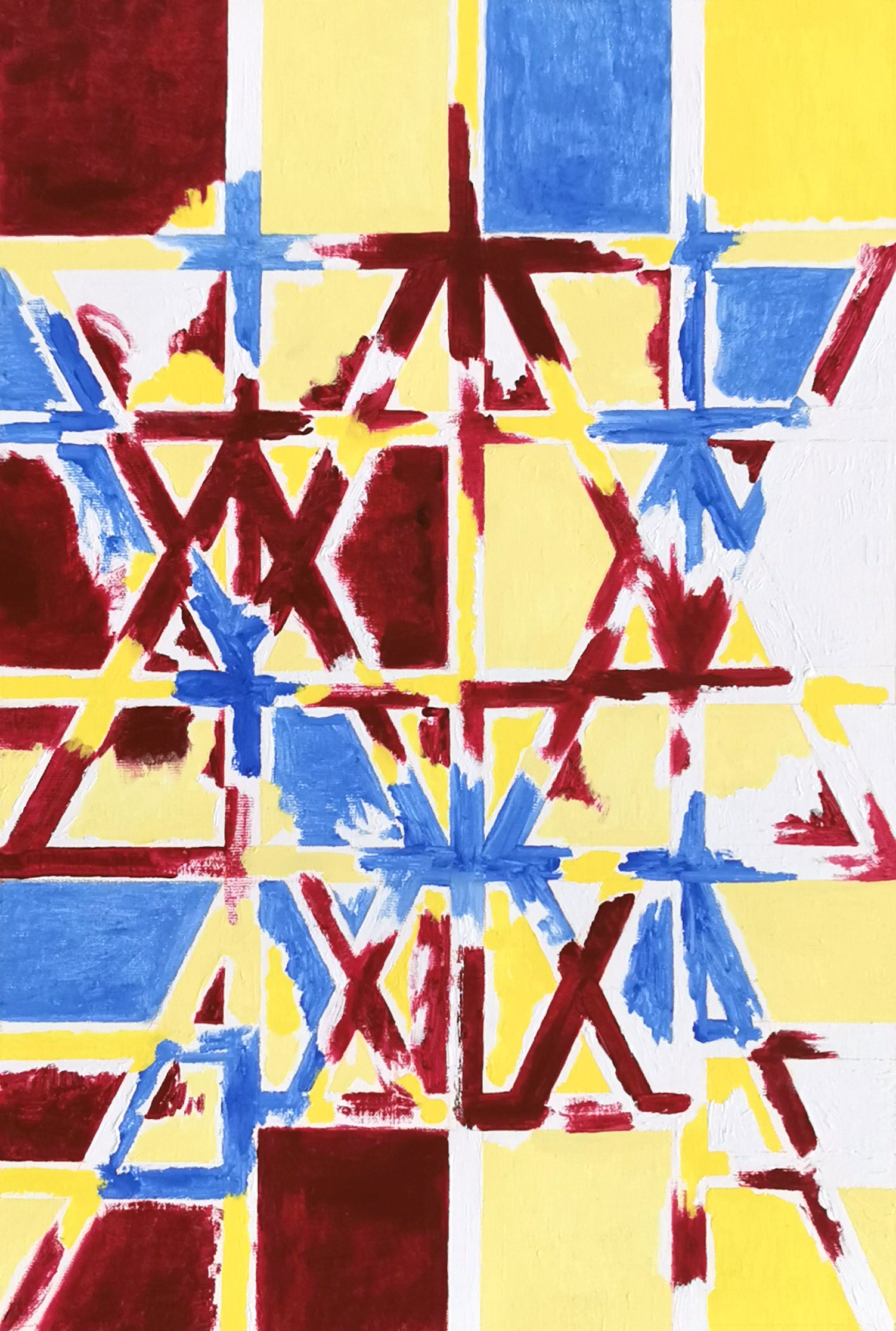 Abstract Contemporary 'FACHWERK UND 36' - Oil & Acrylic on Canvas Miika Nyyssonen