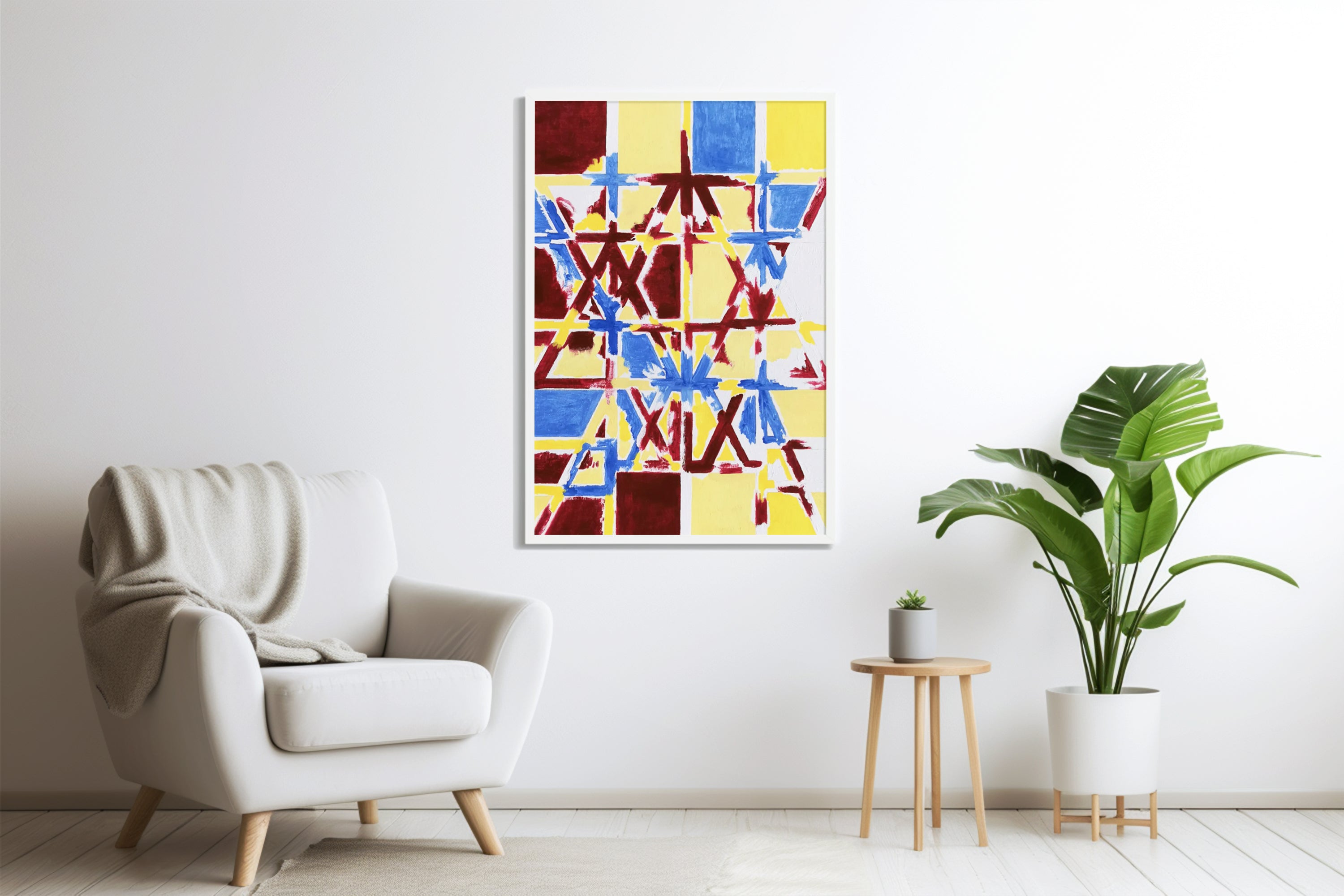 Abstract Contemporary 'FACHWERK UND 36' - Oil & Acrylic on Canvas Miika Nyyssonen