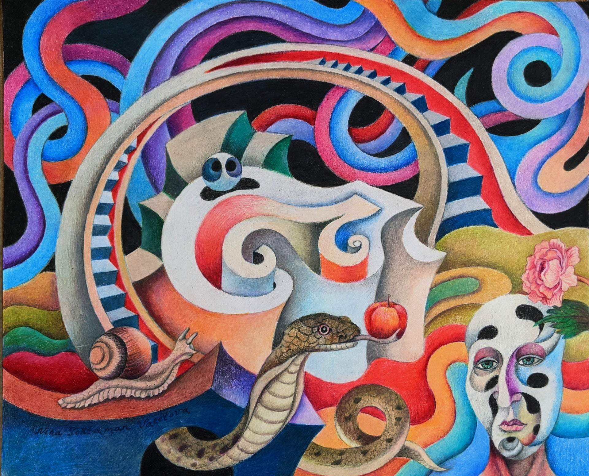 Oil 'MIND BLOWING IDEA' Nina Valetova