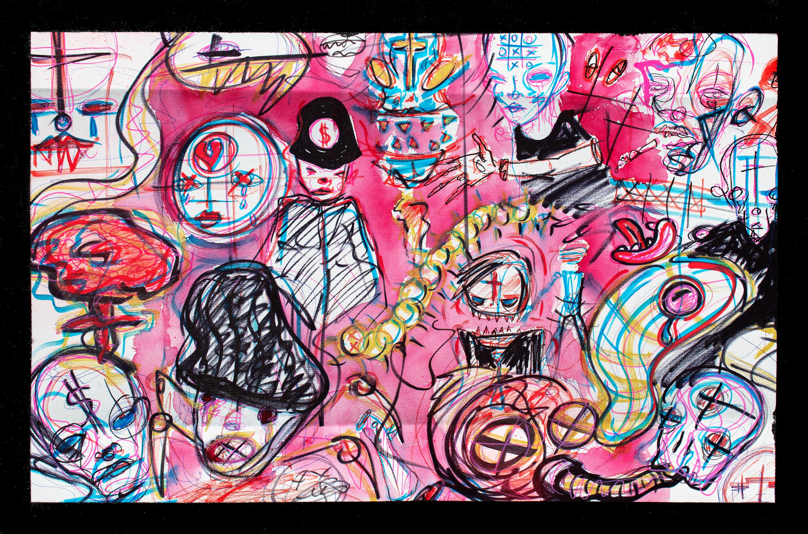 Acrylic 'NO HOPE 2022' - Acrylic and Mixed Media on Canvas Joseph Smolin