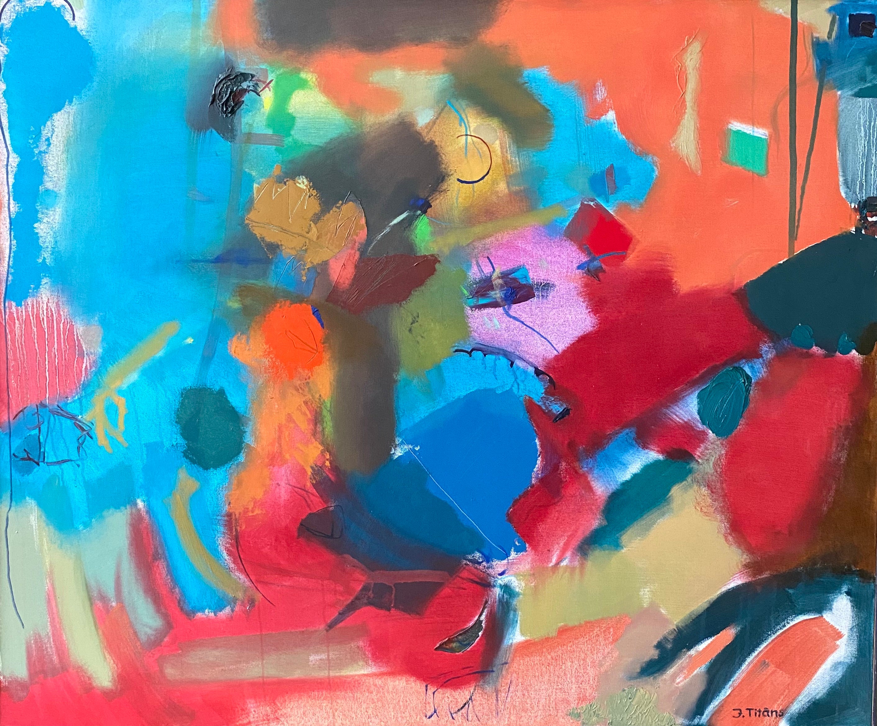 Oil 'BURNED MERMAID' - Oil on Canvas Janis Titans