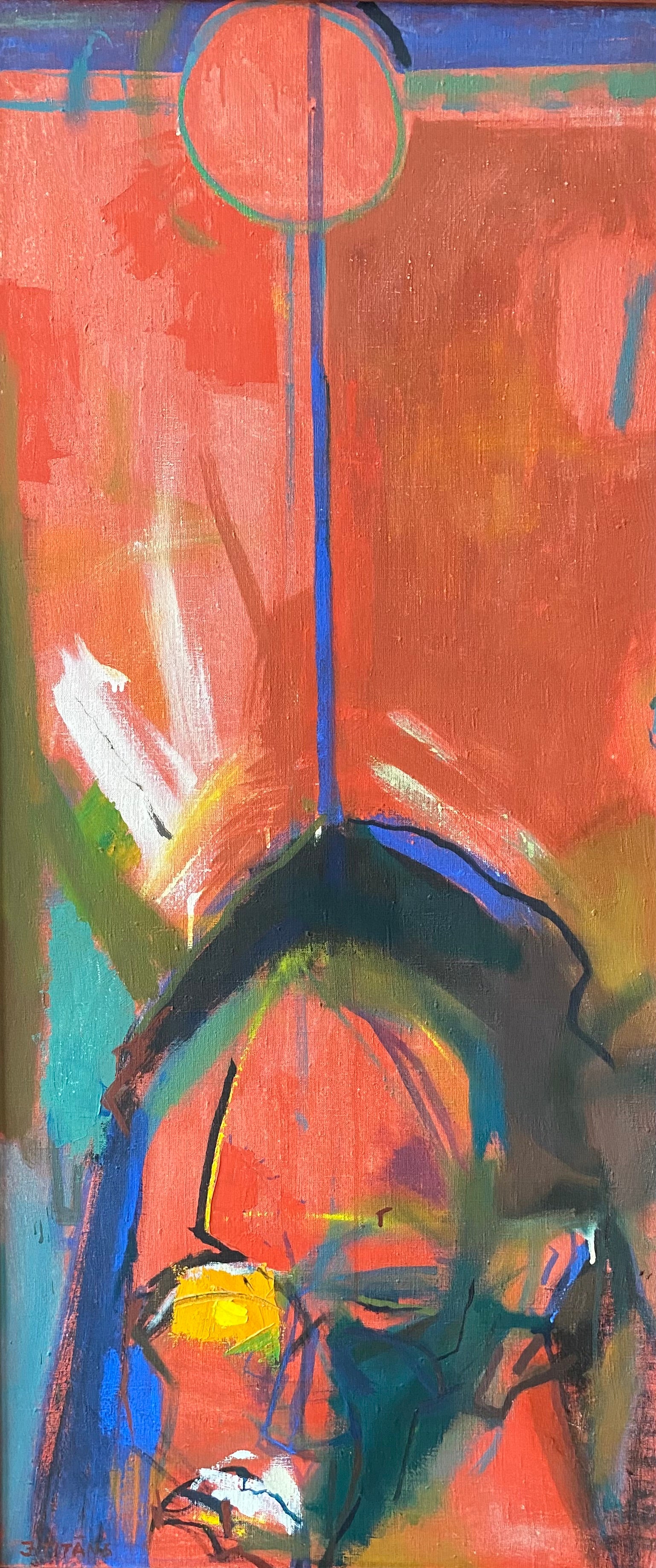 Oil 'DEAD MAN HUNG IN THE SUN' - Oil on Canvas Janis Titans