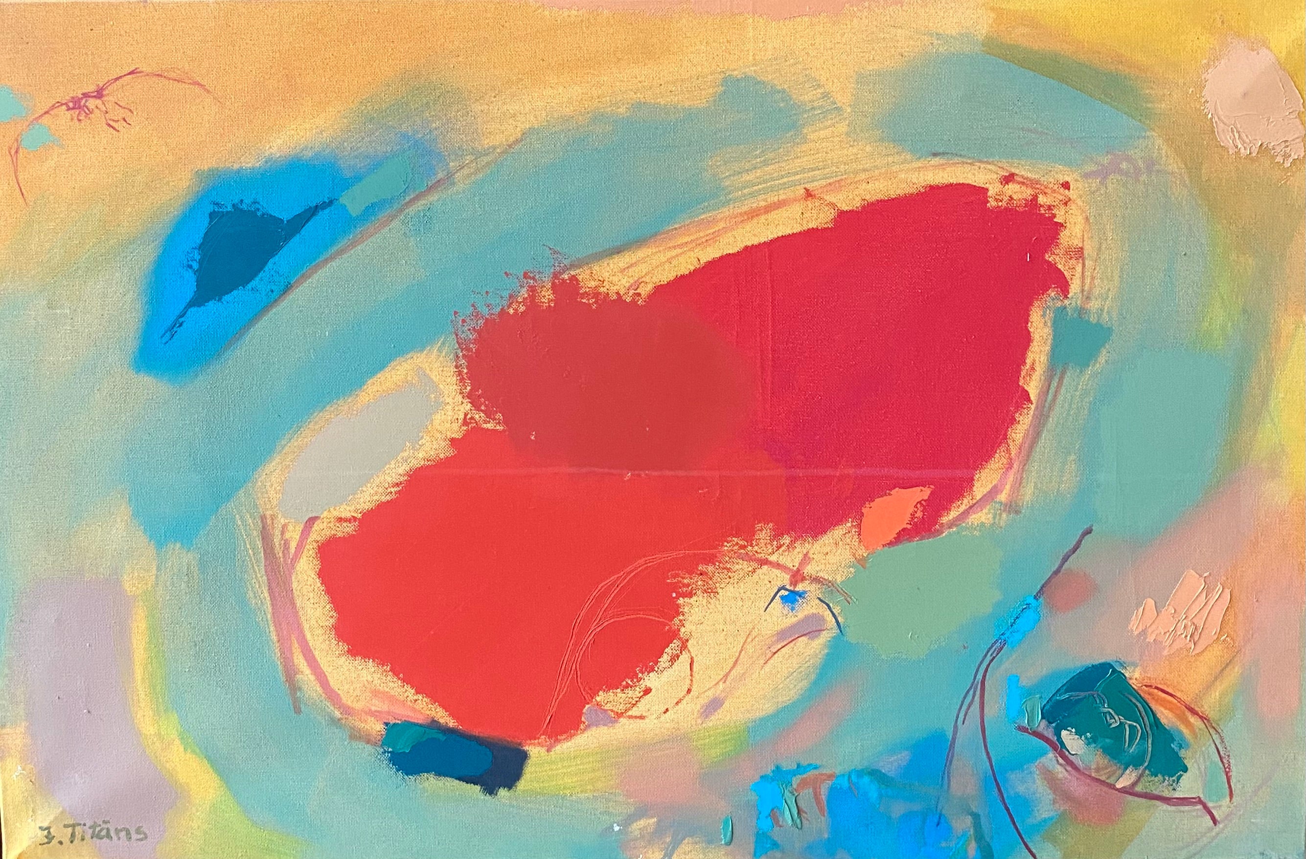 'HOT DAY IN DESERT' - Oil on Canvas Janis Titans
