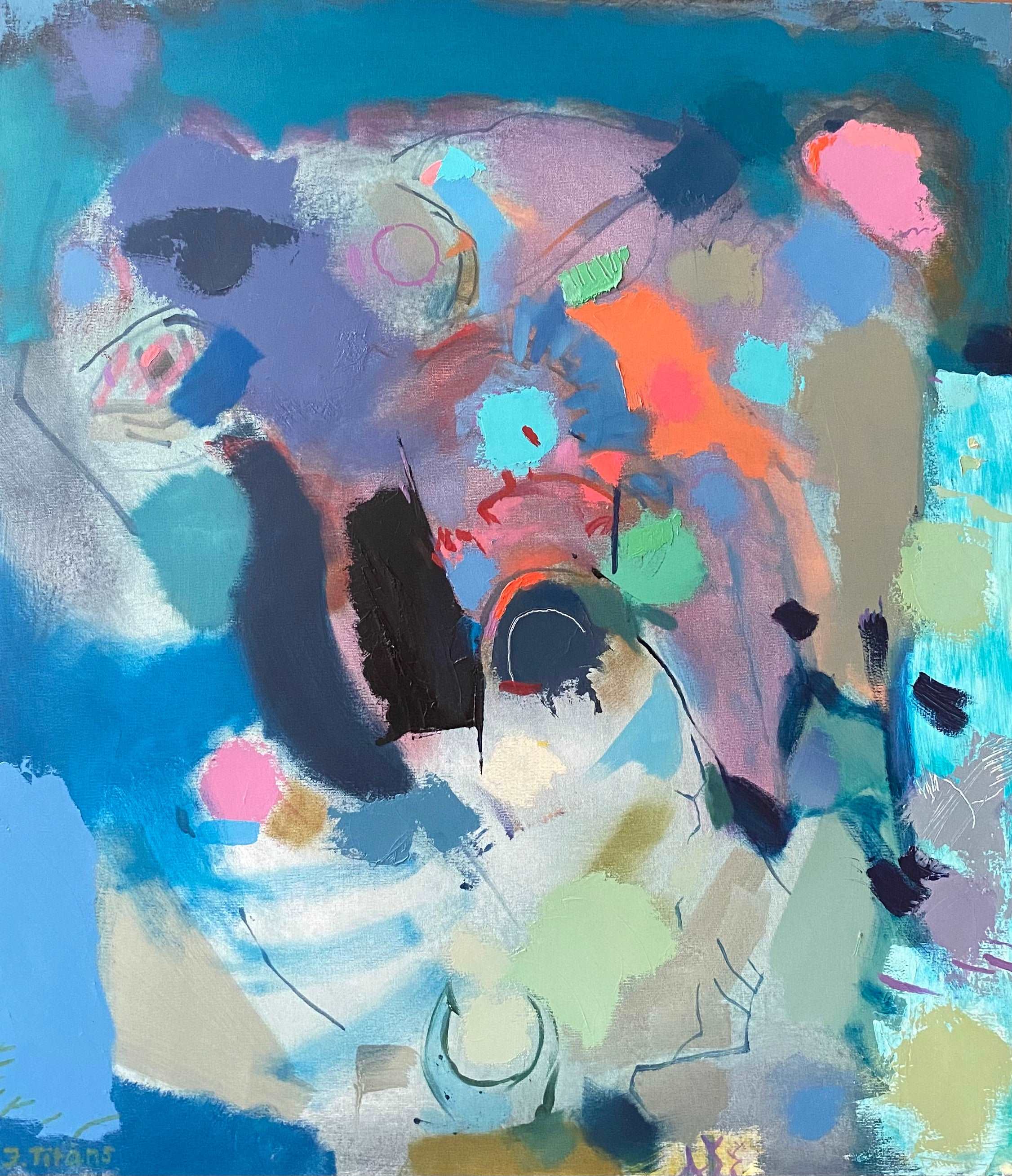 Oil 'ANGER IN MORNING' - Oil on Canvas Janis Titans