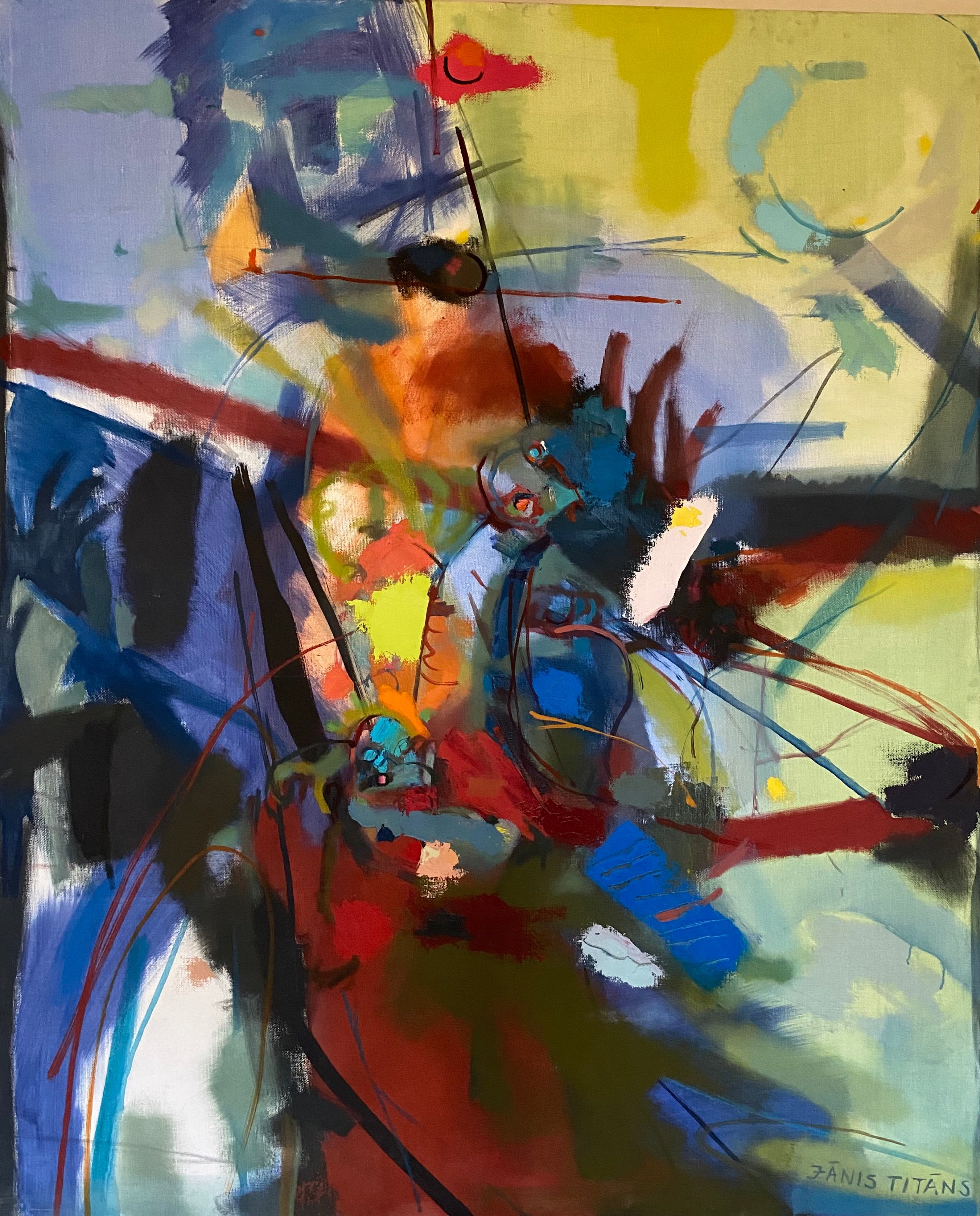 Oil 'IN THE MAELSTROM' - Oil on Canvas Janis Titans