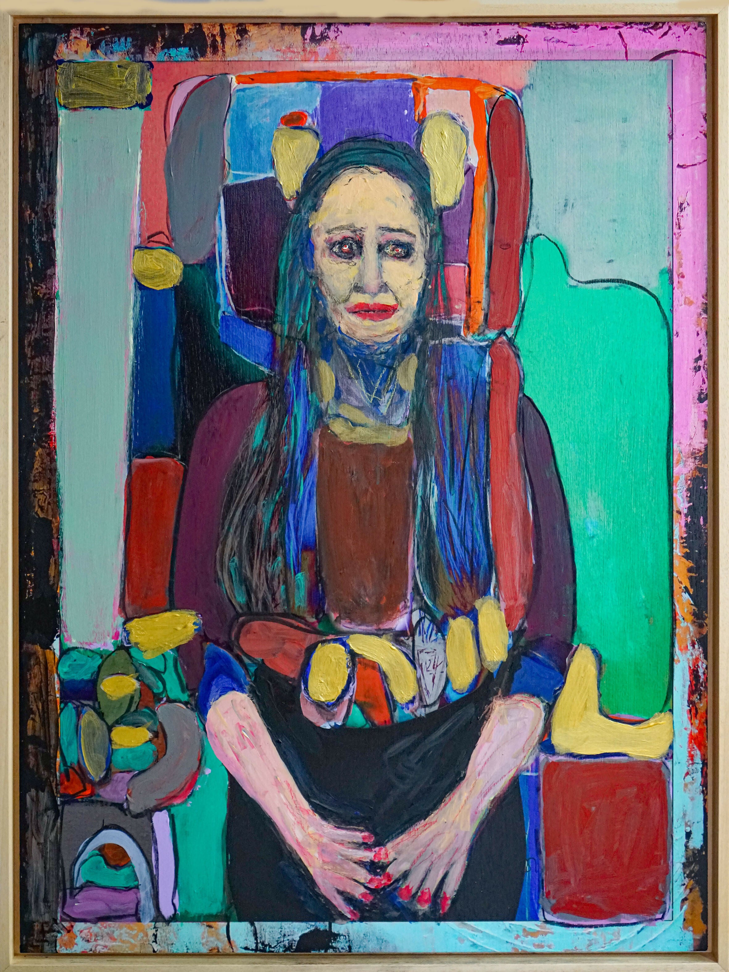 Acrylic painting Fashioning and timeless, 80x60 cm. Geert Lemmers