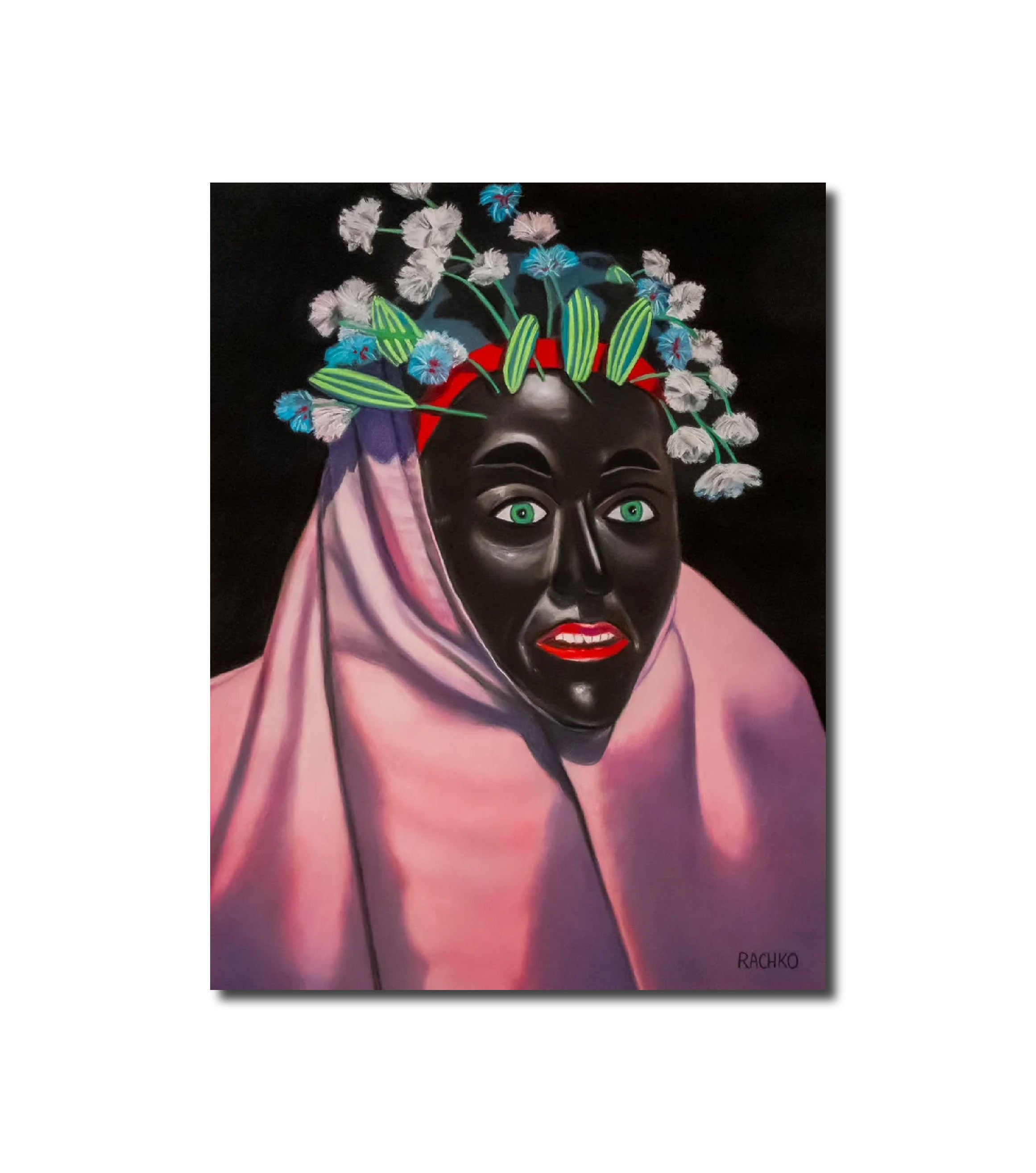 Acrylic Expressionist Figurative Painting Surrealism "Oblate - BOLIVIANOS" Soft Pastel on Sandpaper 2025 Barbara Rachko