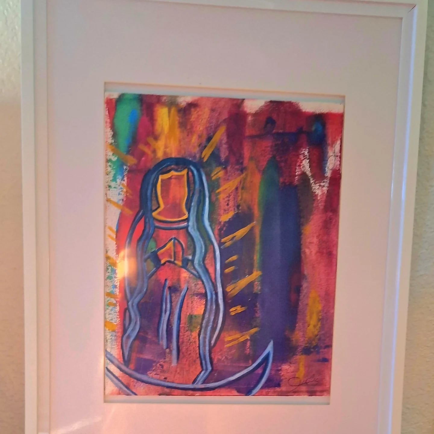 Abstract Contemporary Watercolor 'THE MADONNA' Lulu Trevizo