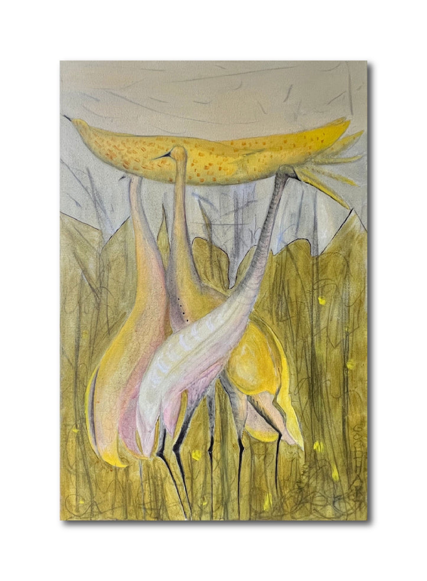 Figurative Oil 'PERIRRHANTERION, MARCH' - Oil and Graphite on Canvas Laurie Goodhart