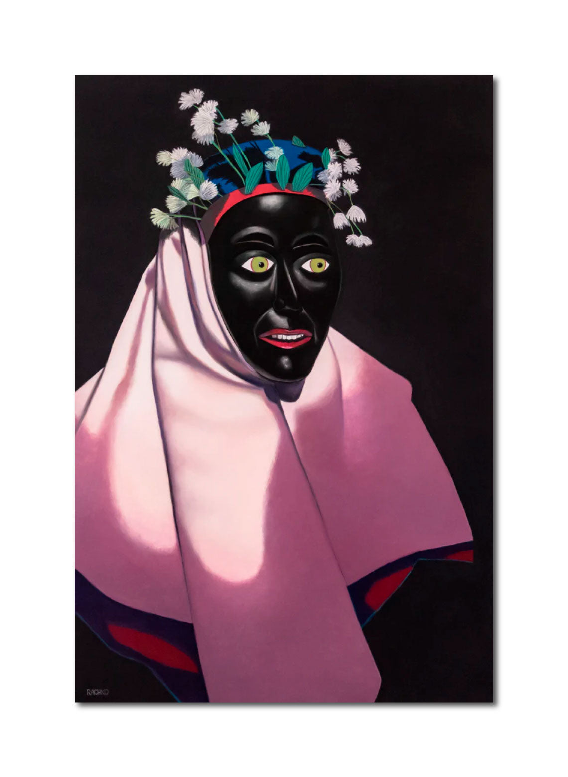 Acrylic Expressionist Figurative Painting Surrealism "POSEUR - BOLIVIANOS" Soft Pastel on Sandpaper Barbara Rachko
