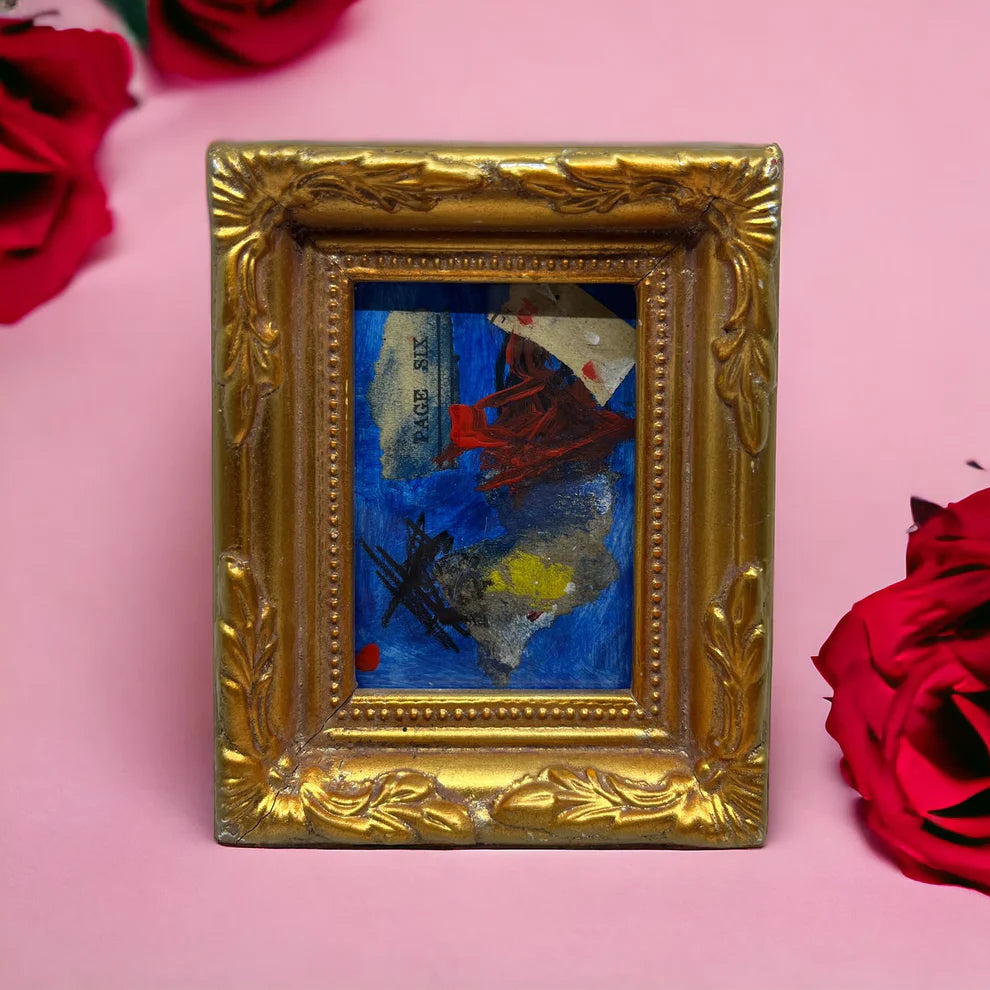 Abstract Mixed Media Painting 'PAGE SIX' - Abstract Mixed Media Art Painting Sam Lewis