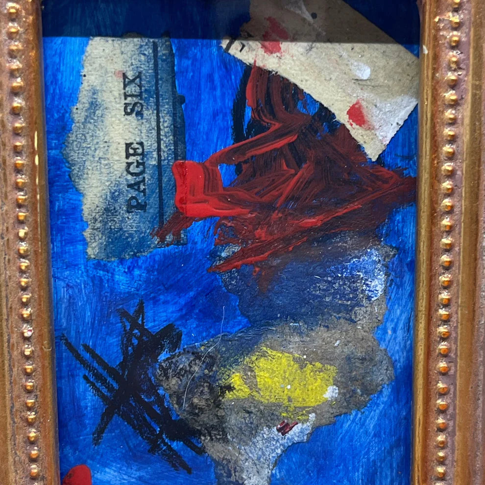 Abstract Mixed Media Painting 'PAGE SIX' - Abstract Mixed Media Art Painting Sam Lewis