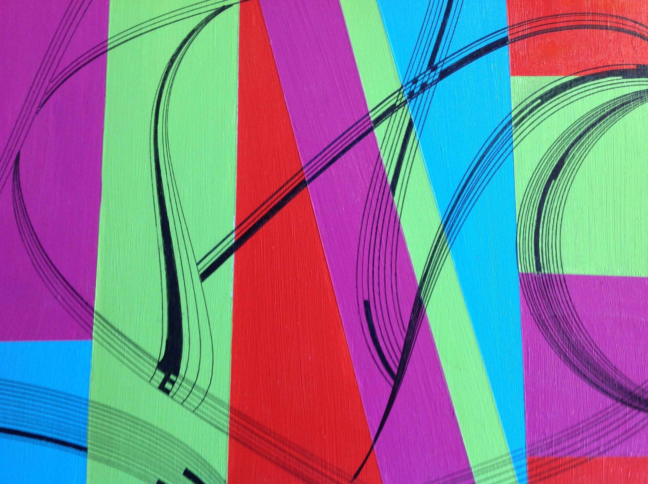 Contemporary 'PANEL 1' - Acrylic and ink Linda Gelbard