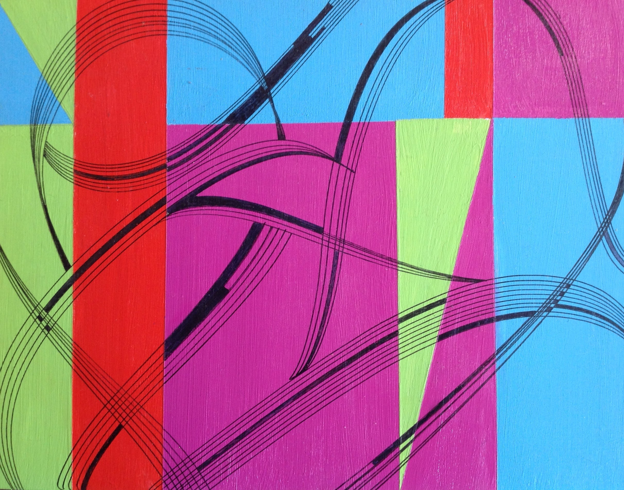 Contemporary 'PANEL 2' - Acrylic and ink Linda Gelbard