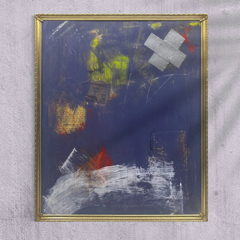 Abstract Mixed Media Painting 'PATCHWORK' - Mixed Media Abstract Art Painting Sam Lewis