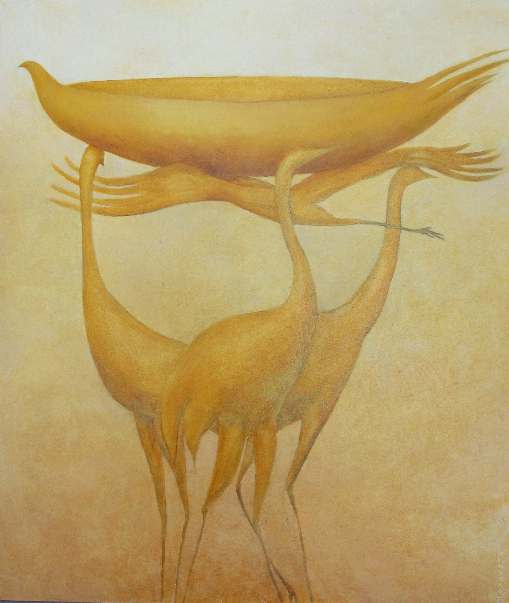 Figurative Oil 'PERIRRHANTERION, GAMBOGE' - Oil on Canvas Laurie Goodhart