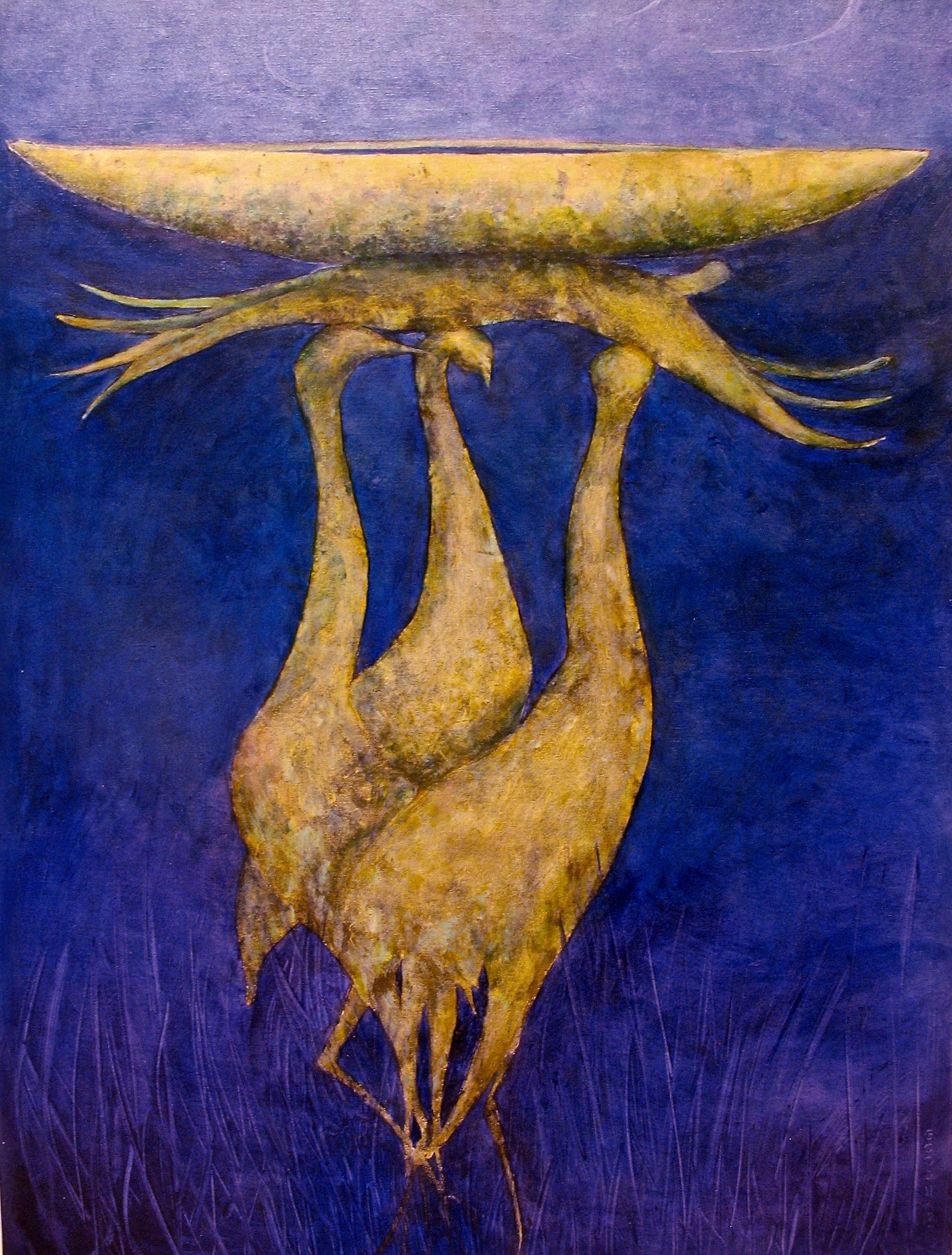 Figurative Oil 'PERIRRHANTERION, NIGHT FIELD' - Oil on Canvas Laurie Goodhart