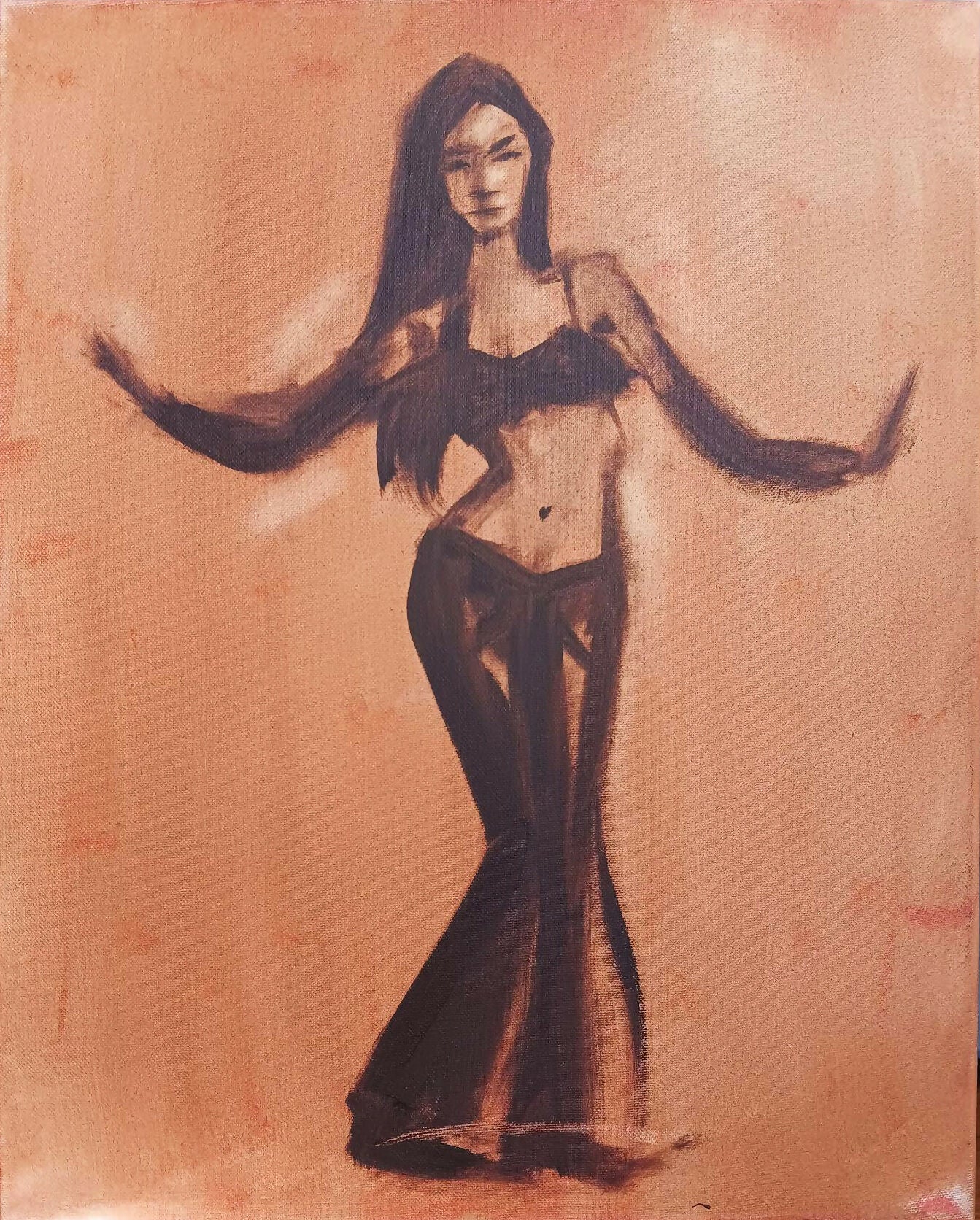 Art Figurative Oil Painting Belly Dancer Heather Caulfield
