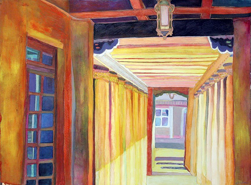 Pencil Watercolor 'PORTAL' - Watercolor, Gouache, Pencil on Paper Ellen Pliskin