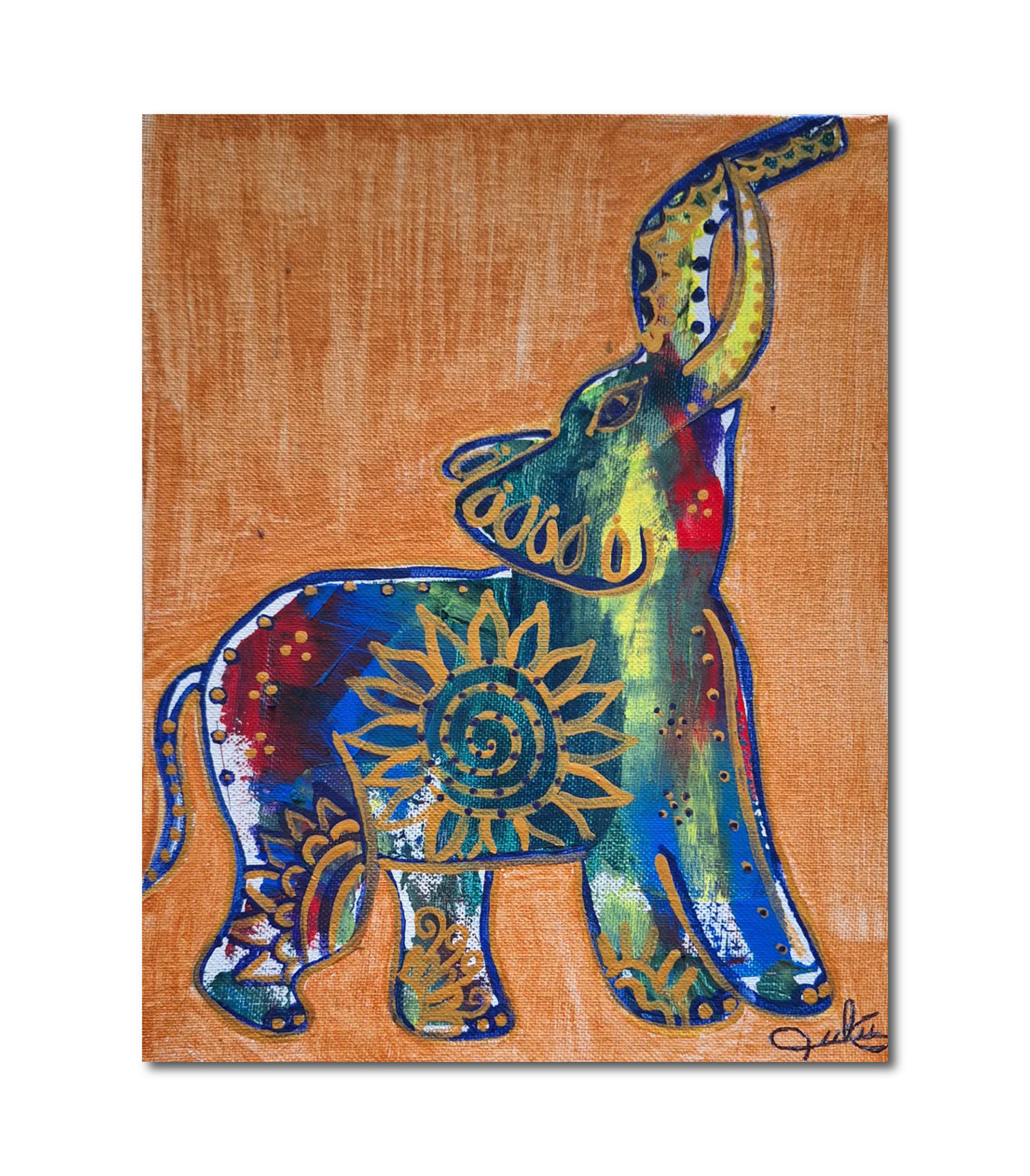 Abstract Contemporary Watercolor 'REACHING NEW HIGHTS' Lulu Trevizo