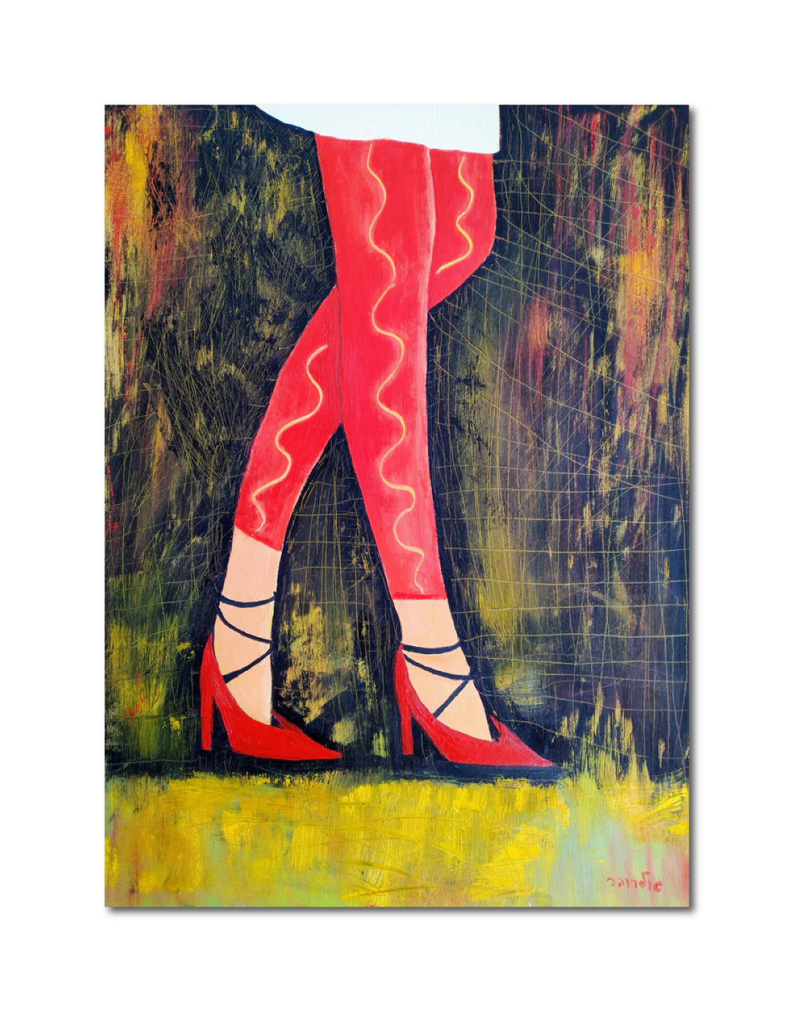Expressionist 'RED SHOES' - Oil Painting Janna Shulrufer