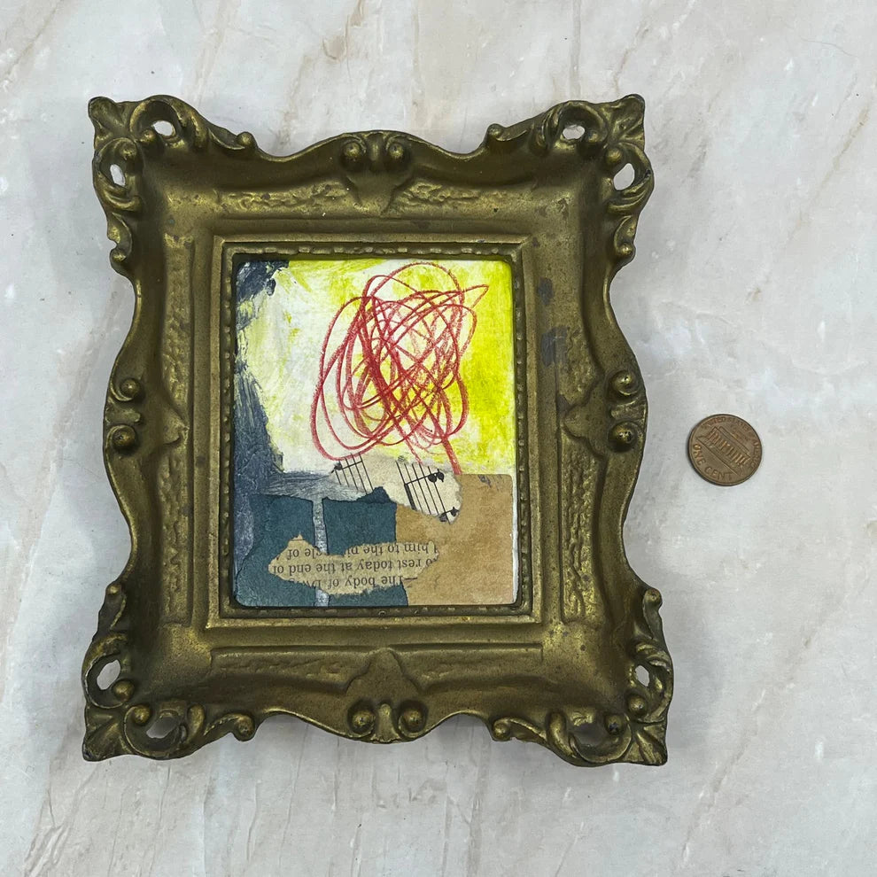 Abstract Mixed Media Painting 'READY REGARD' - Mixed Media Abstract Art Painting Sam Lewis
