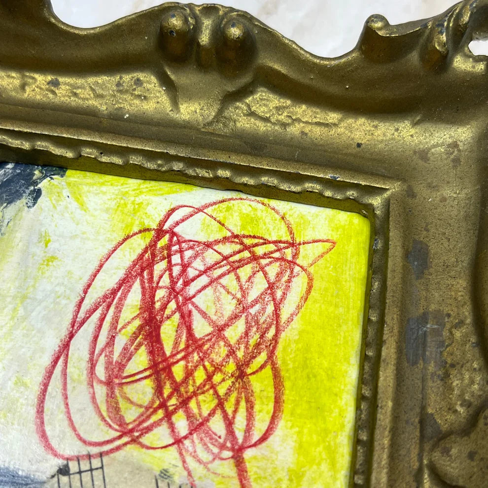 Abstract Mixed Media Painting 'READY REGARD' - Mixed Media Abstract Art Painting Sam Lewis