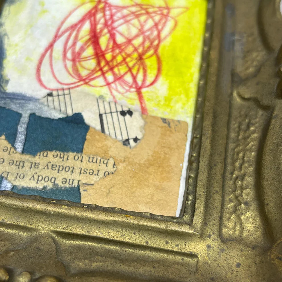 Abstract Mixed Media Painting 'READY REGARD' - Mixed Media Abstract Art Painting Sam Lewis