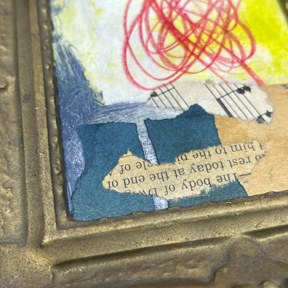 Abstract Mixed Media Painting 'READY REGARD' - Mixed Media Abstract Art Painting Sam Lewis