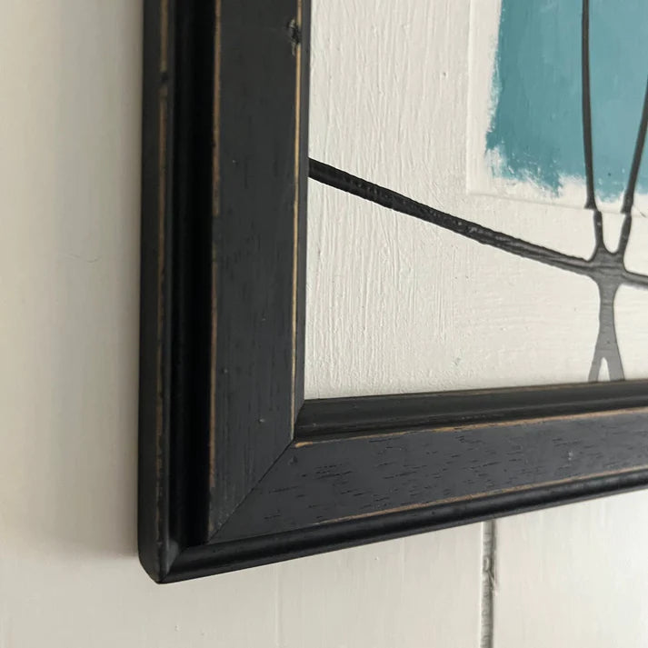 Abstract Painting 'RIGHT TURN ON A RED LIGHT' - Original Framed Abstract Art Painting Sam Lewis