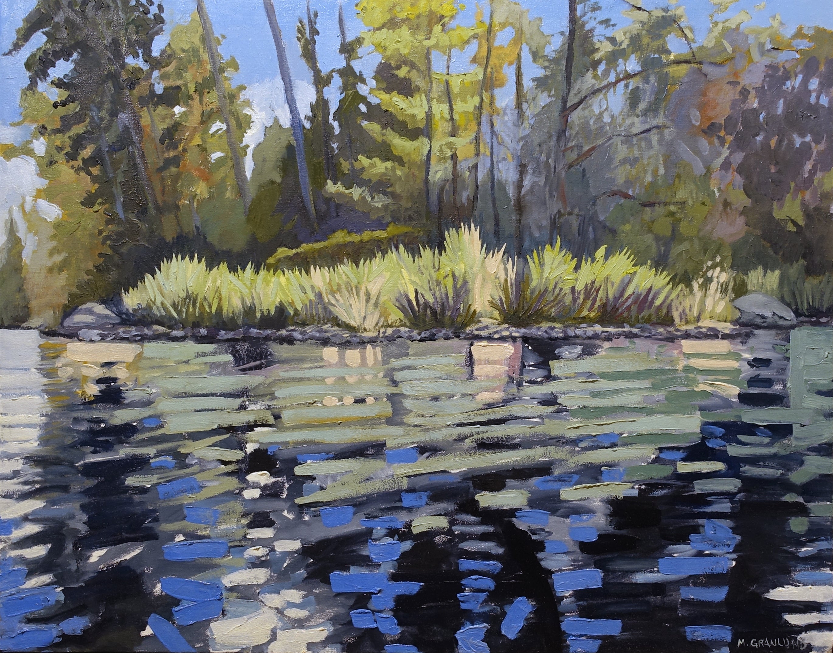 Landscape Oil Paint 'REFLECTIONS IV' - Oil Paint on Canvas Mark Granlund