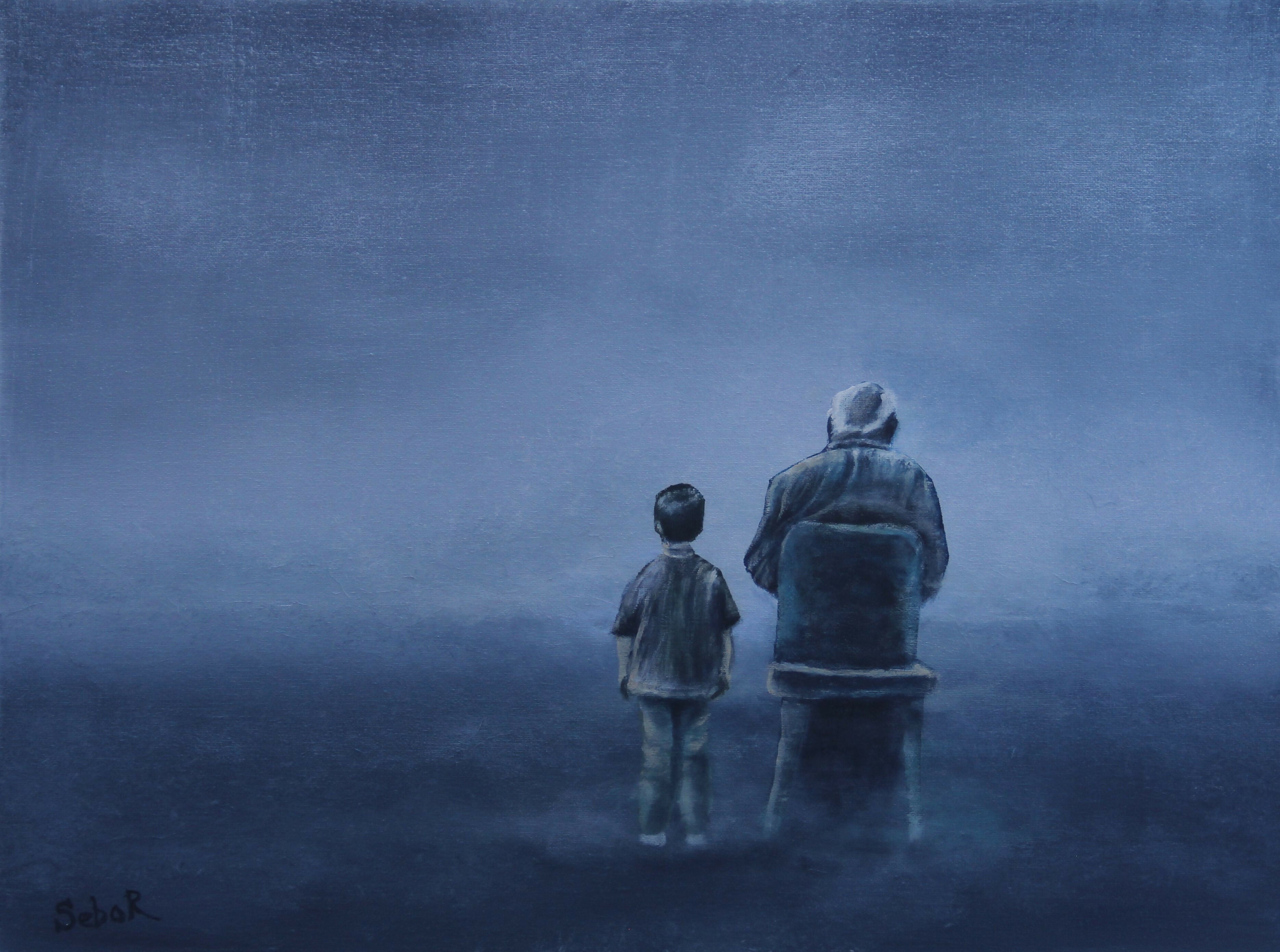 Acrylic Surrealism Expectation Serguei Borodouline