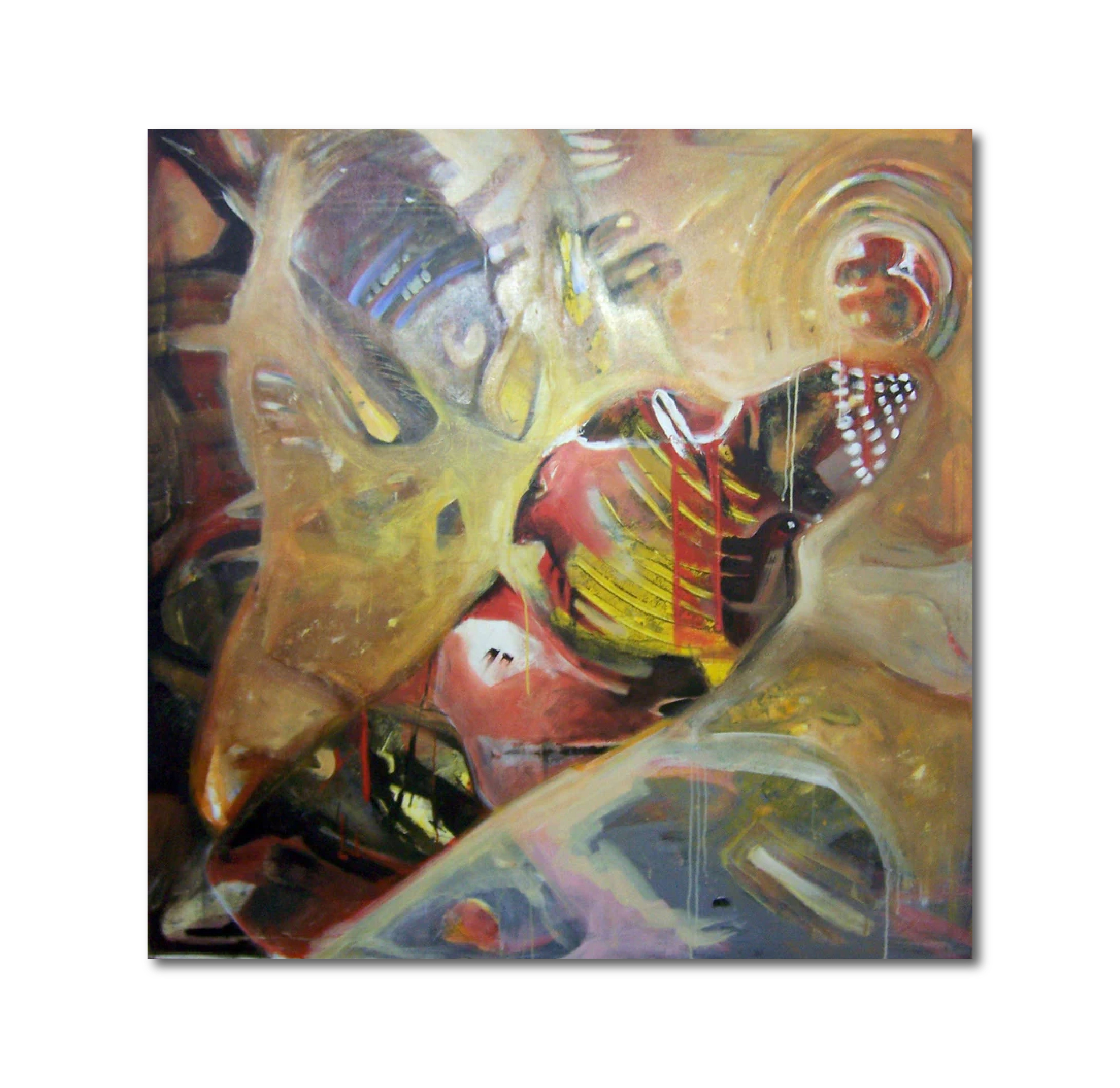 Abstract Painting 'SUCCESS SHADOW' - Mixed Media on Canvas Indranil Banerjee