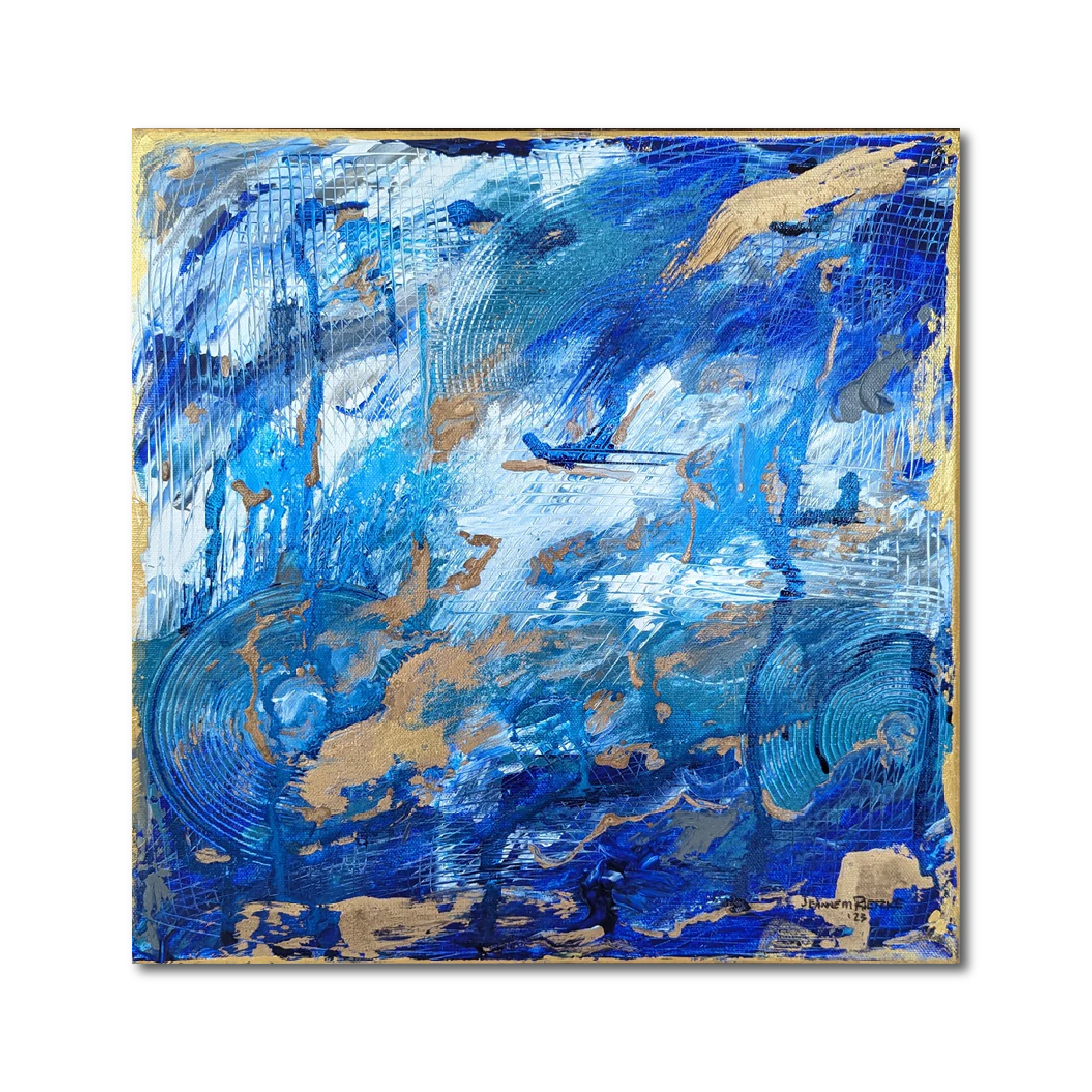 Acrylic Ink Oil Sunlight On Water Jeanne McIntosh Rietzke