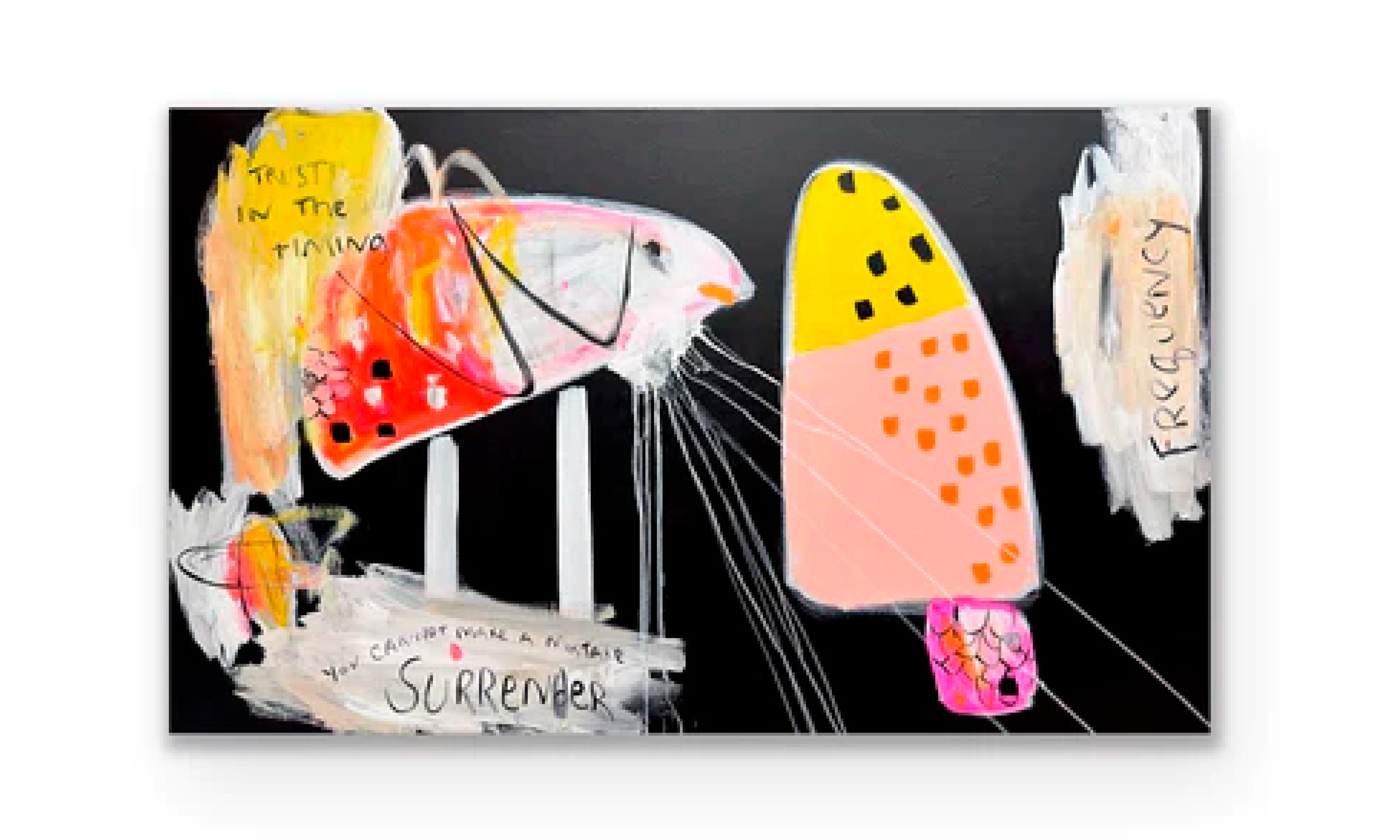 Abstract Acrylic Contemporary Painting 'SURRENDER | SEARCHING FOR LIFE' Megan Gonyo