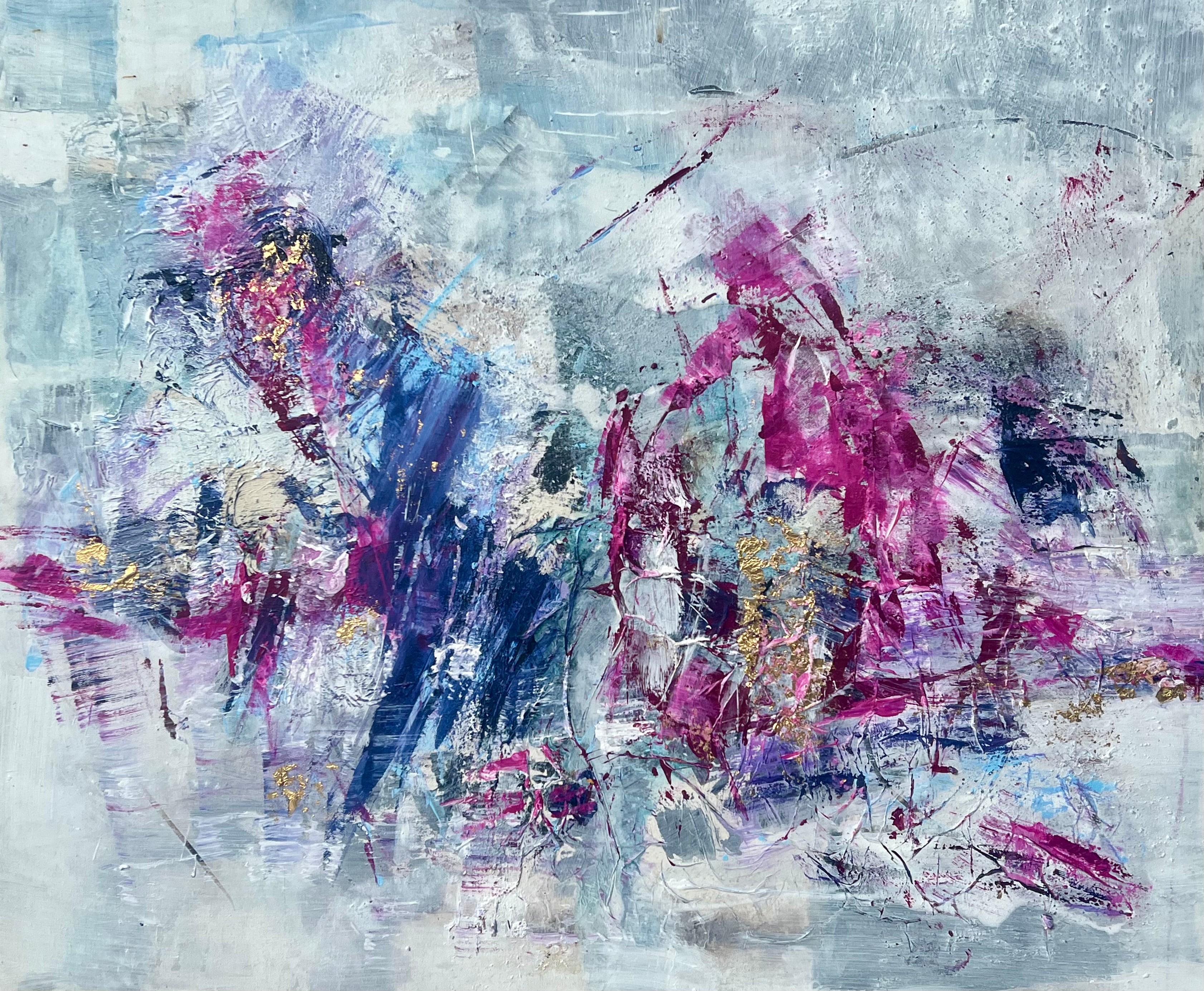Abstract Painting 'SECRET DREAMLAND' - Acrylics, Pigments on Canvas Michelle Hold